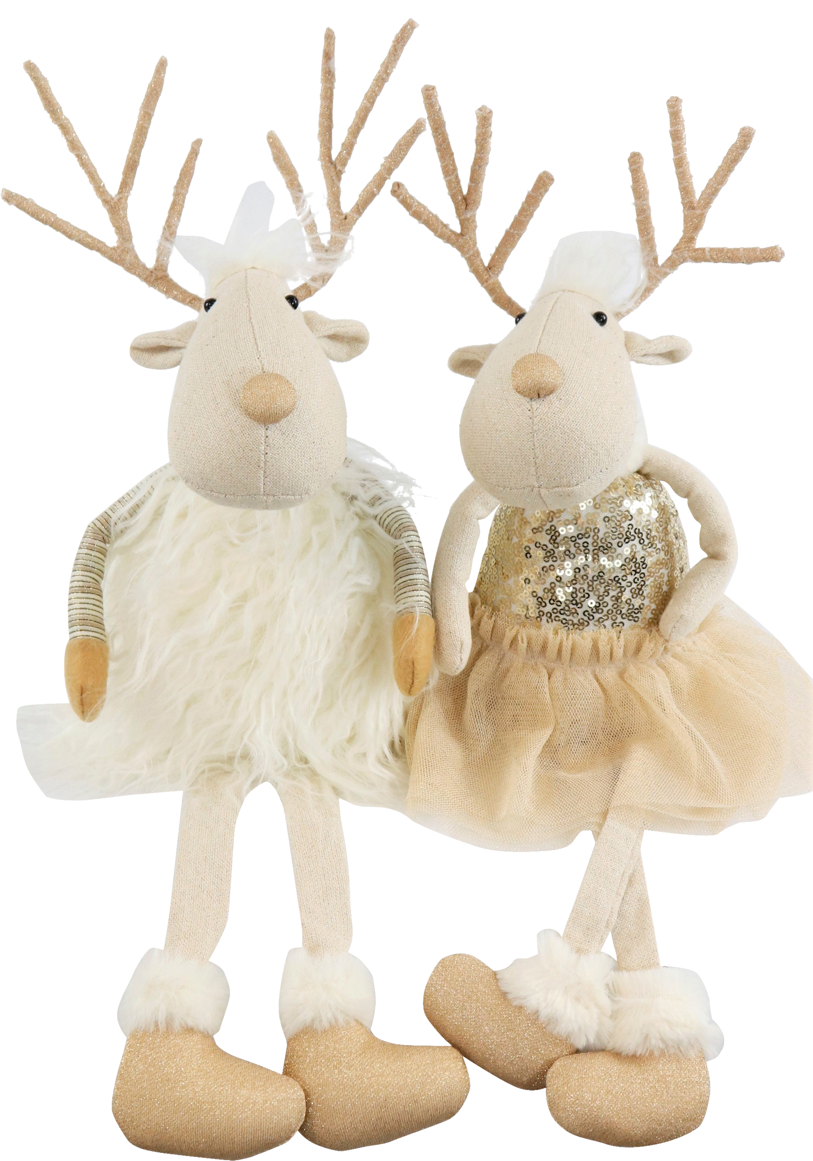 1059 ELK COUPLE GOLDEN DUST  S/2