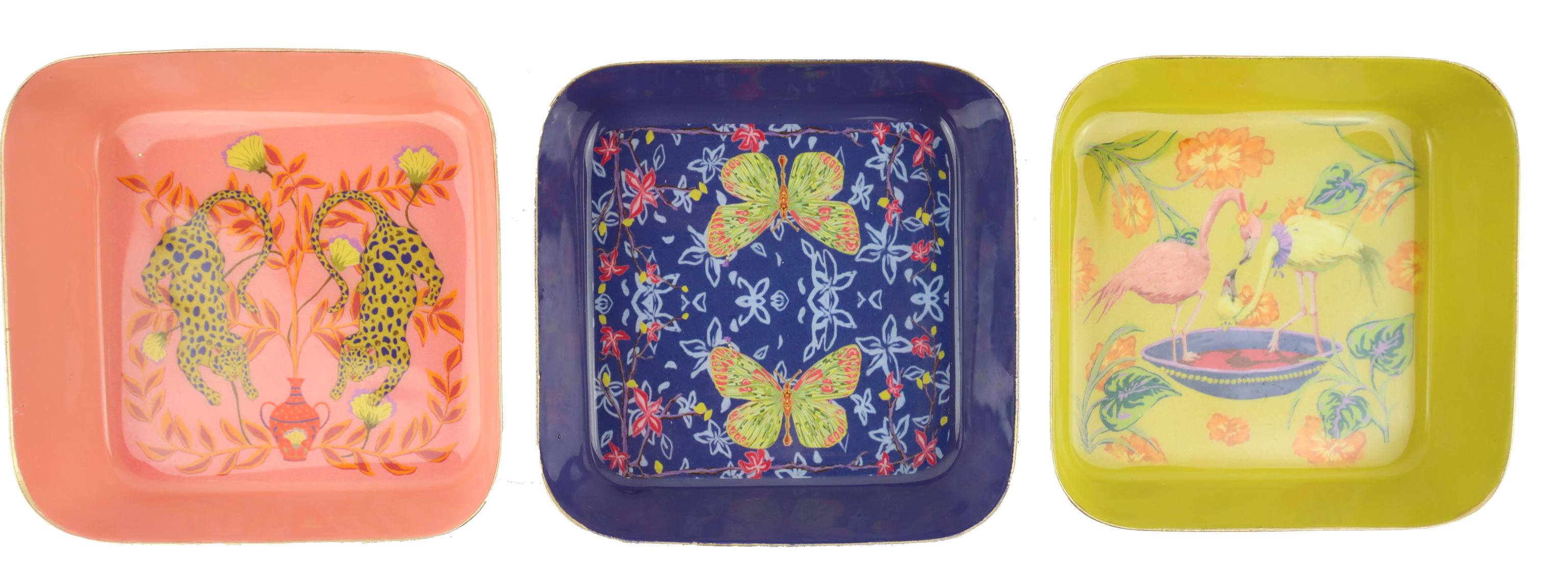 1099 PETITES ASSIETTES ASIAN FAUNA  3P