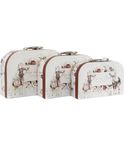 1383 SUITCASES MERRY&BRIGHT  S/3