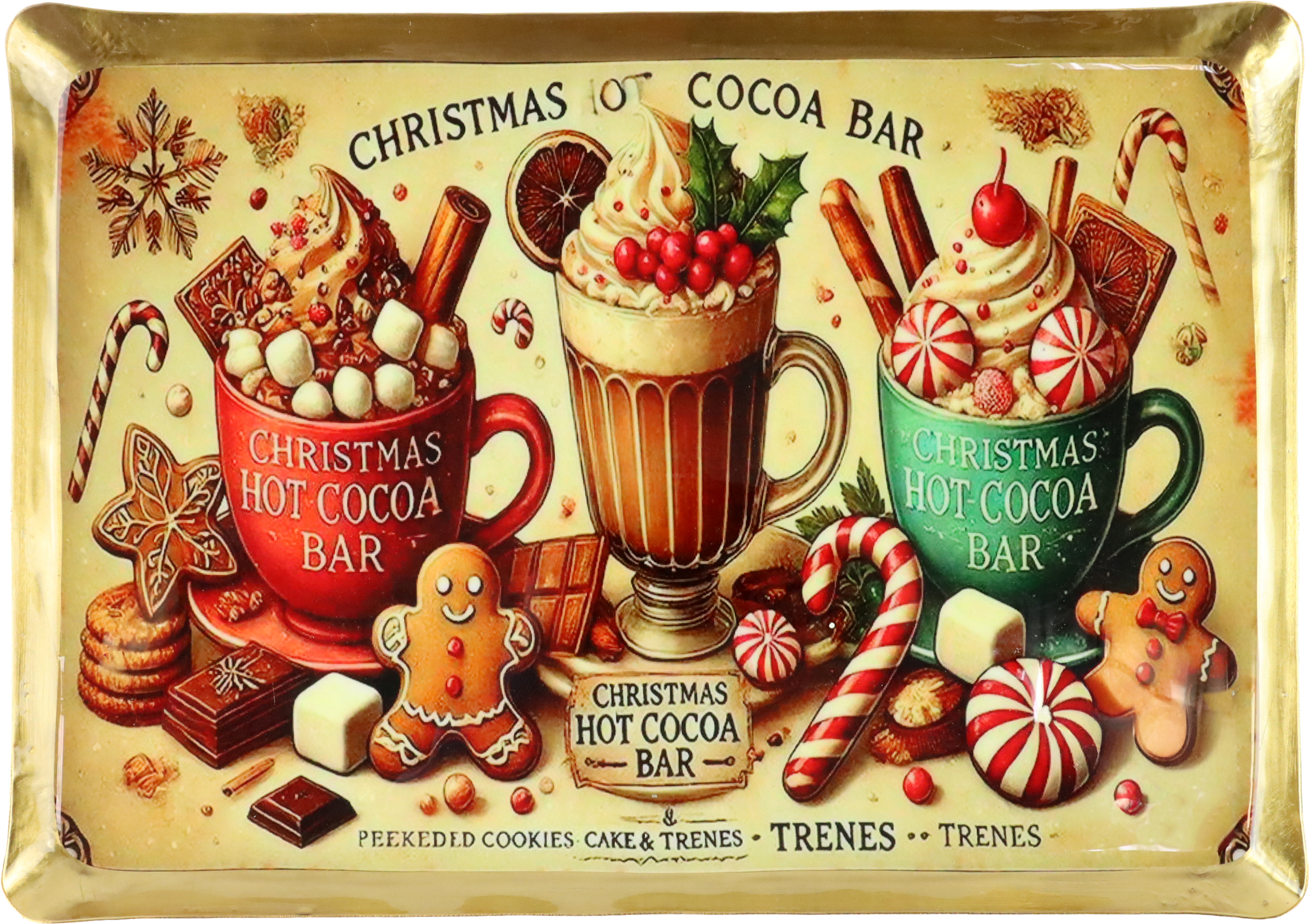 1593 TRAY CHRISTMAS COCOA BAR