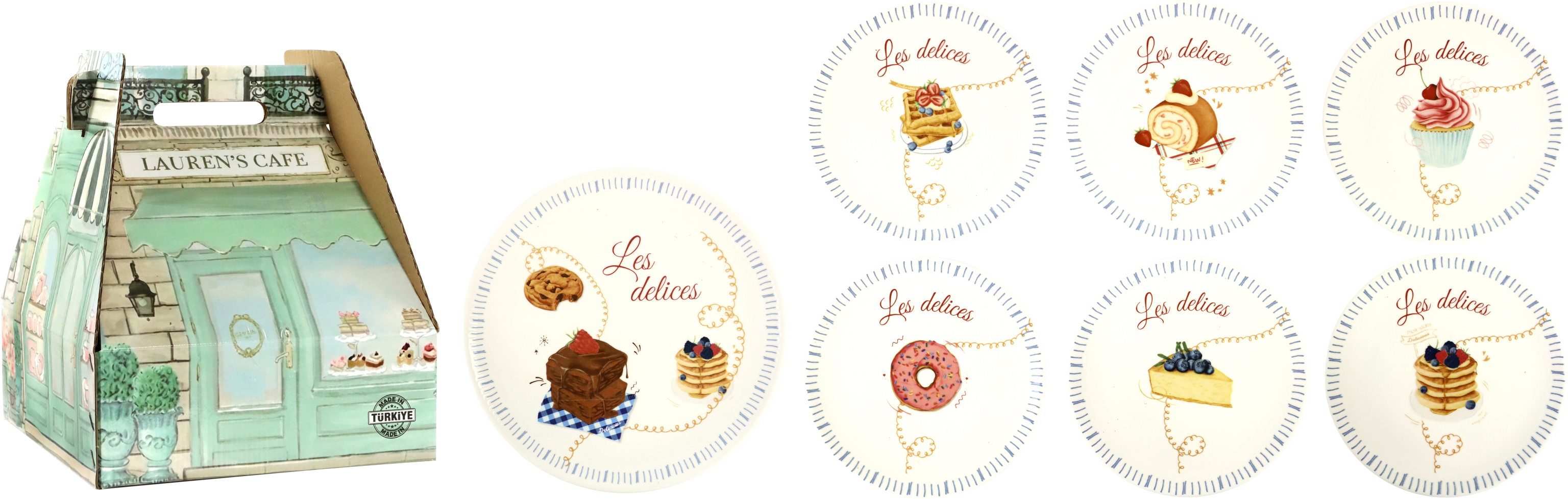 1743 GIFTBOX CAKE CAROUSEL  S/7