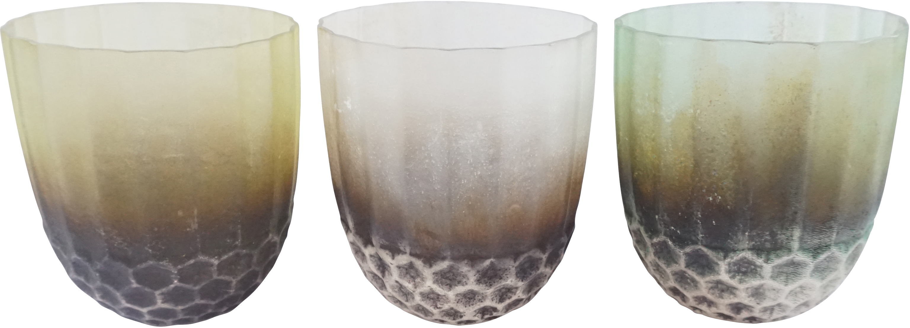 1761 WINDLIGHTS/VASES MONDE  S/3