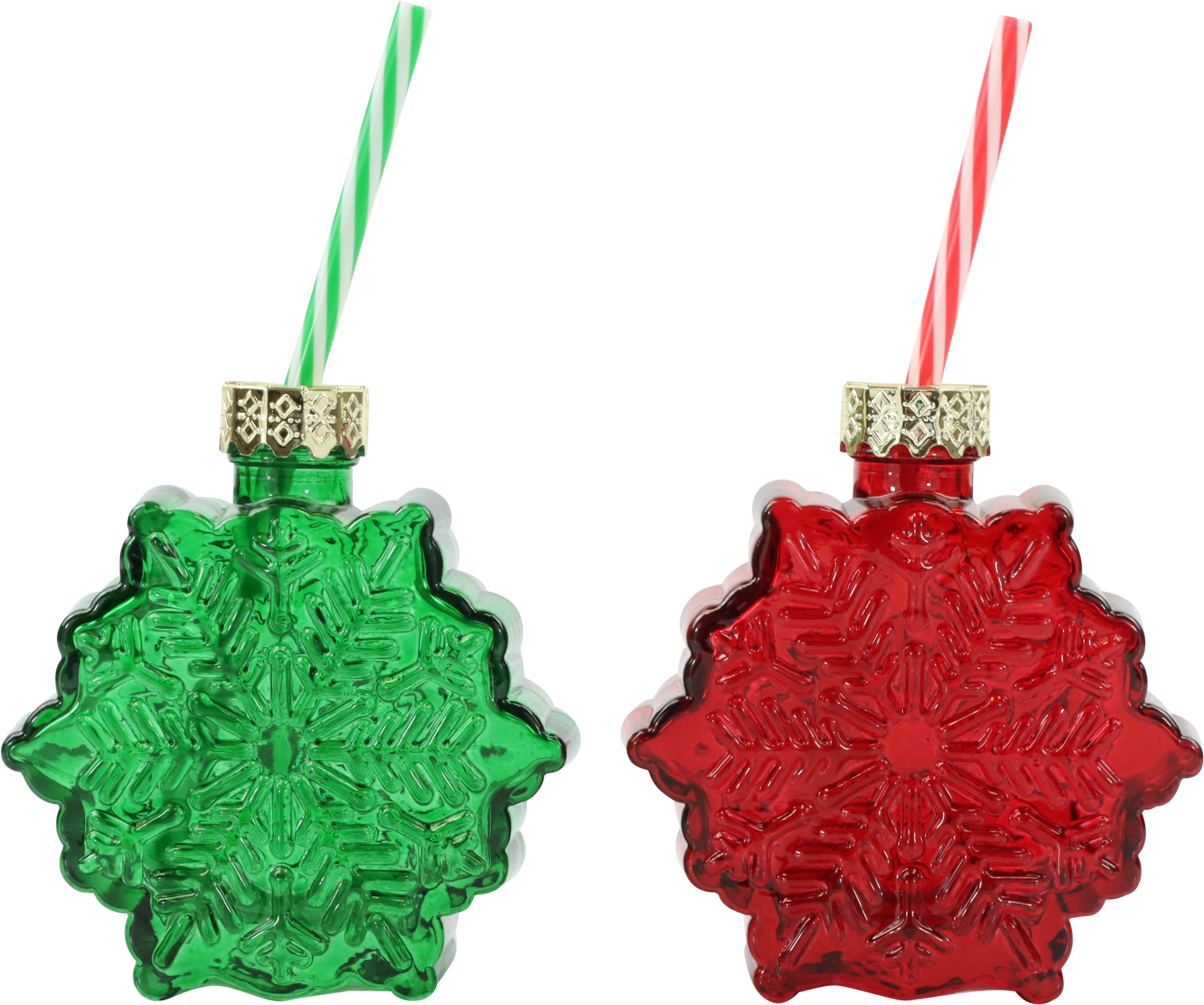 1780 GLASSES SNOWFLAKES  S/2