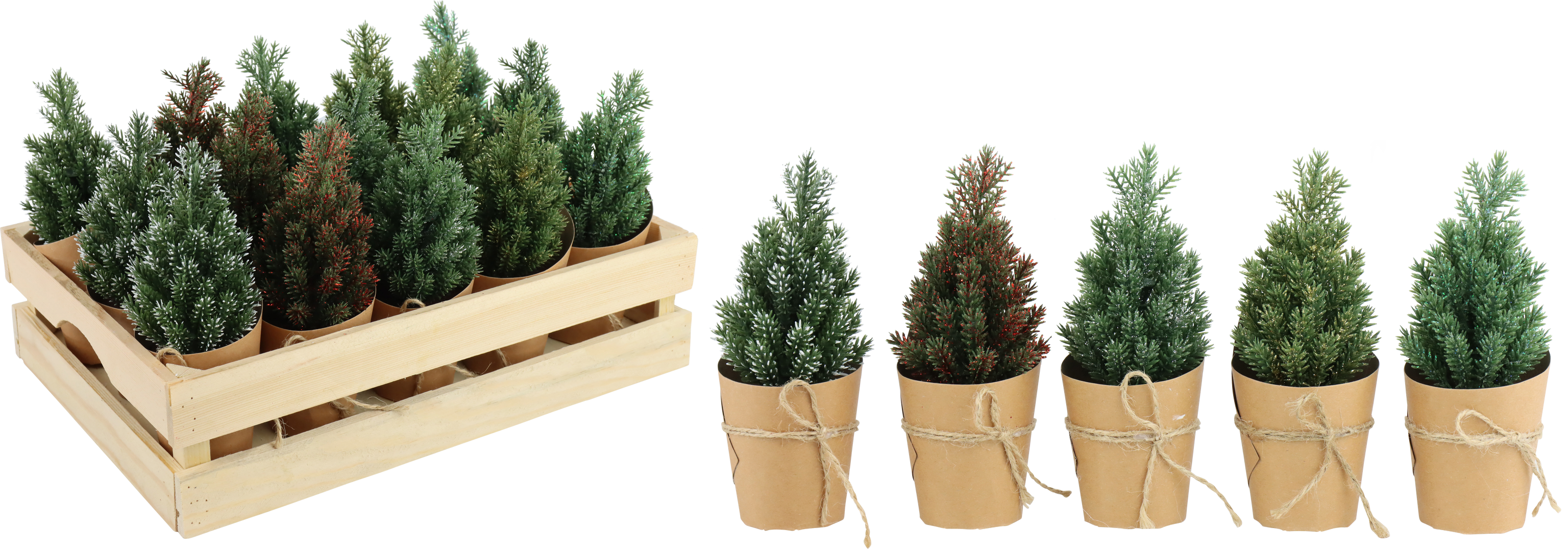 1860 SAPIN CAISSE « FORÊT D'HIVER » 15P