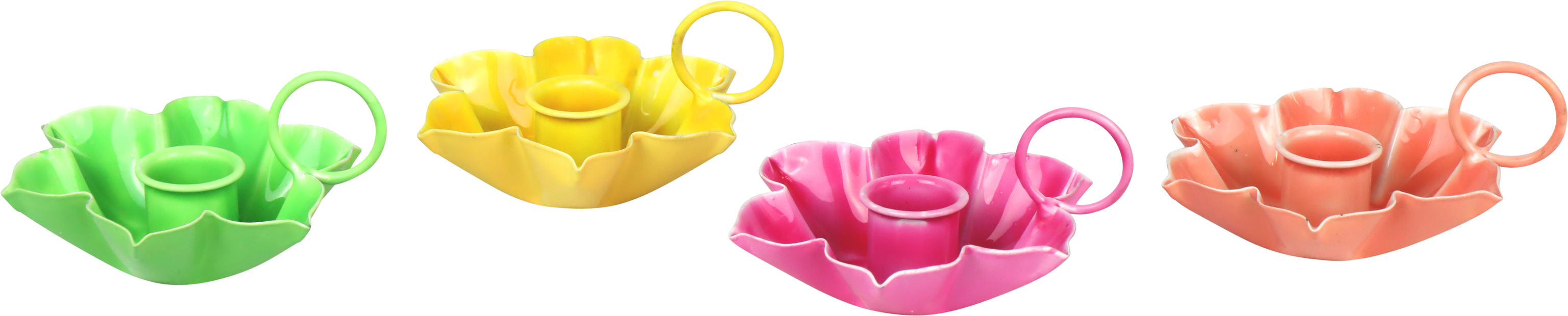 2047 FLOWER CANDLEHOLDER PORTOFINO  S/4