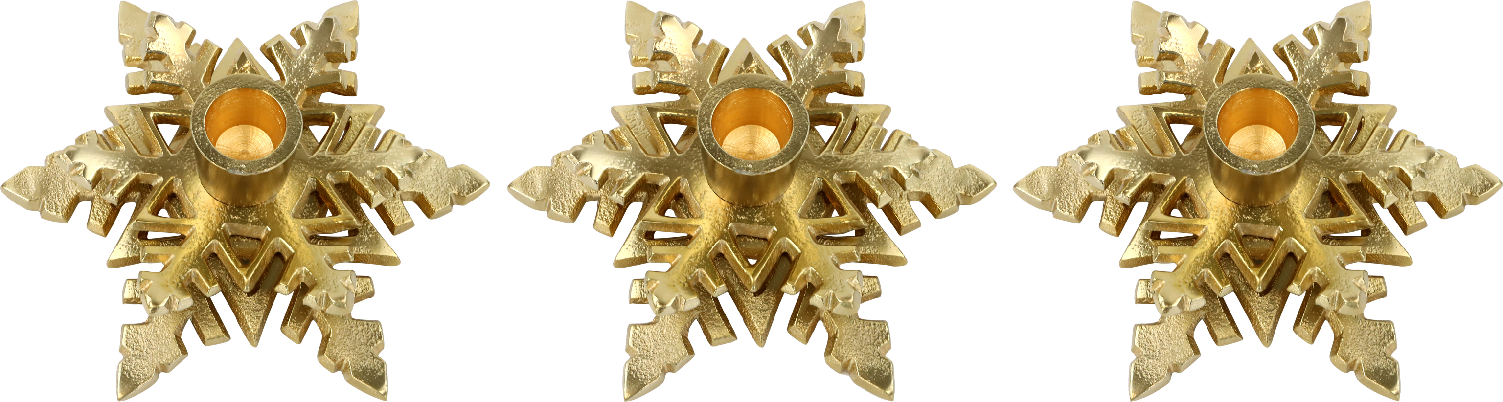 2505 CANDLEHOLDER SNOWFLAKE  S/3
