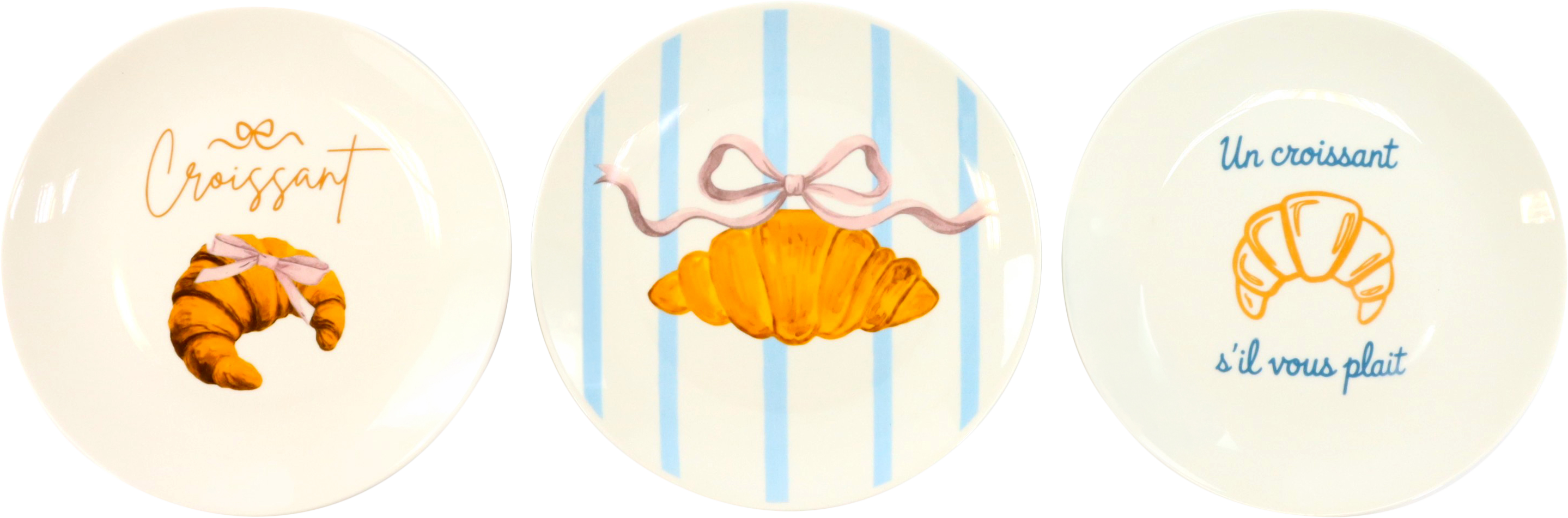 2673 PLATES MAISON CROISSANT  S/3