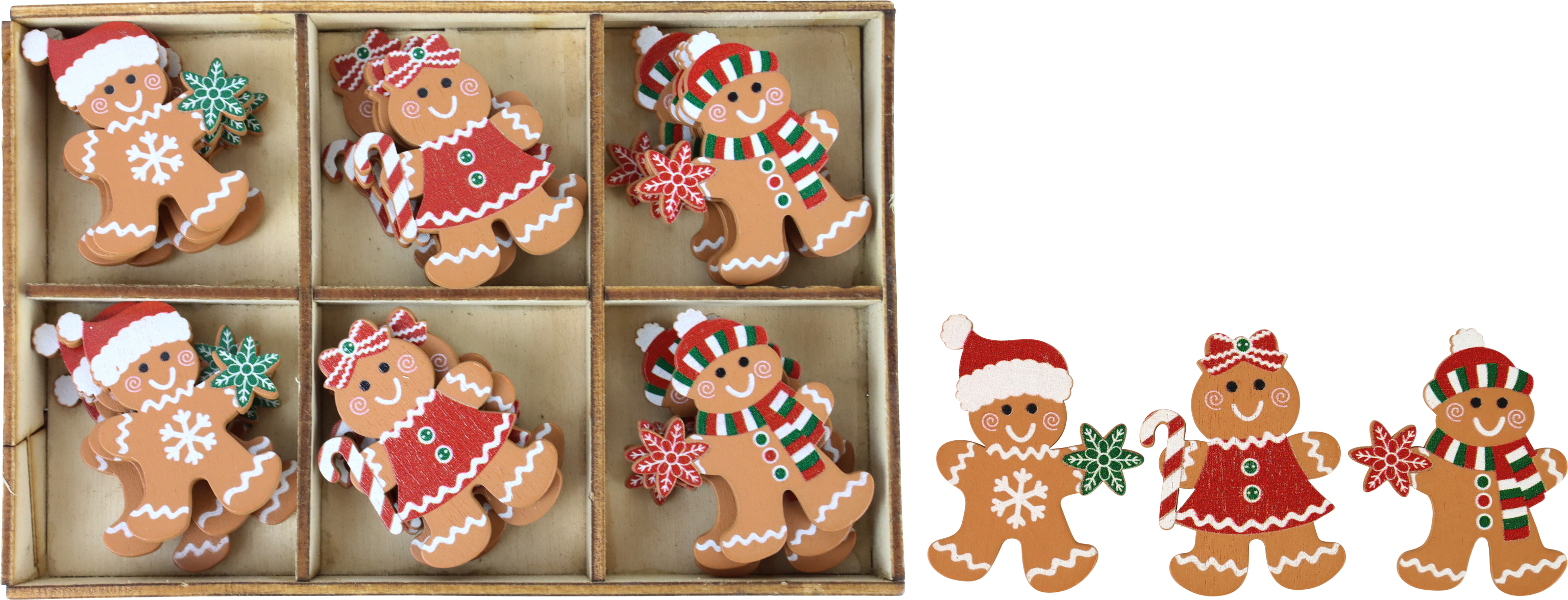 2747 BOÎTE BOIS « GINGERBREAD MAN » 24P