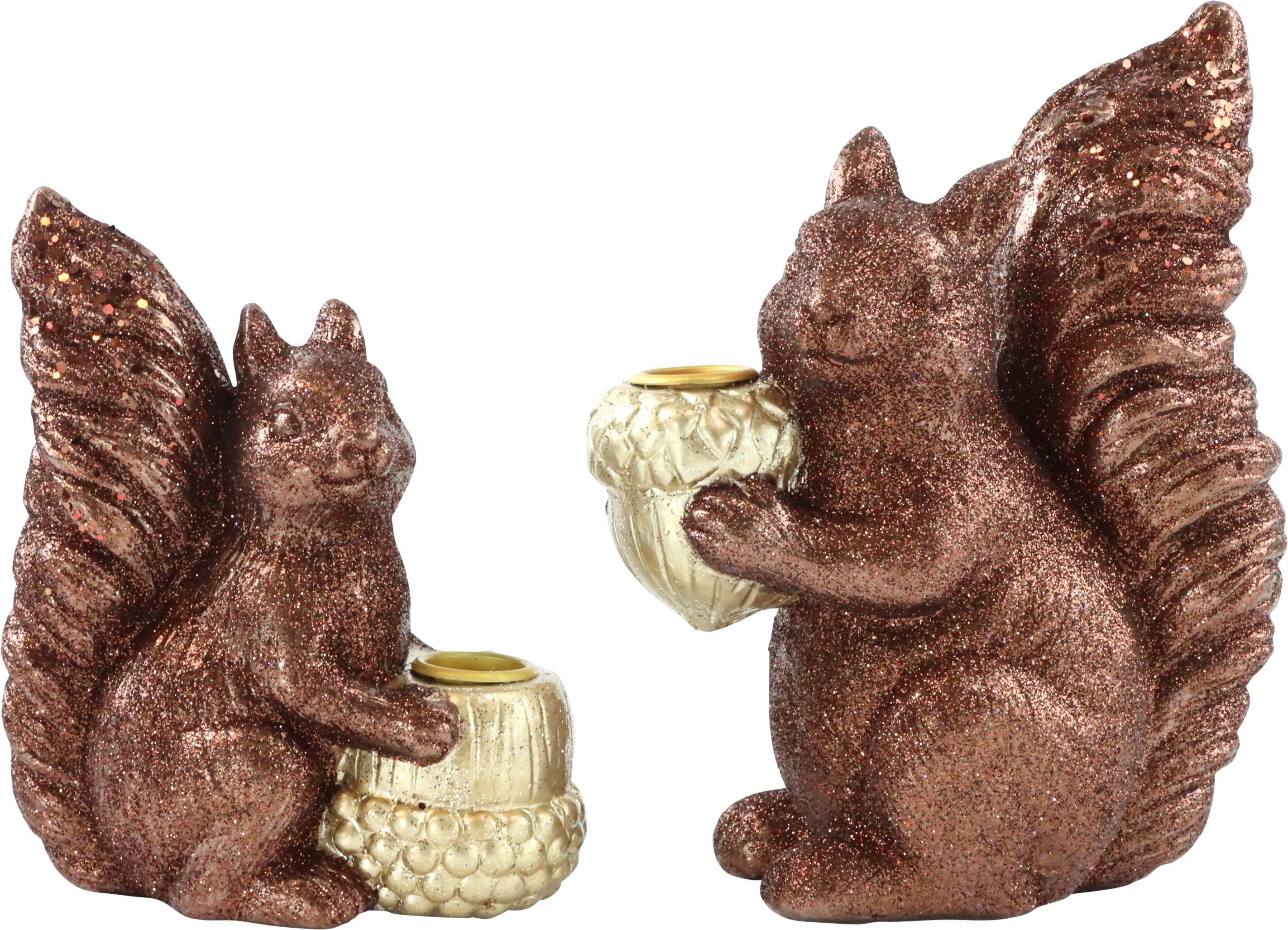 2989 CANDLEHOLDER SNEAKY SQUIRREL S/2