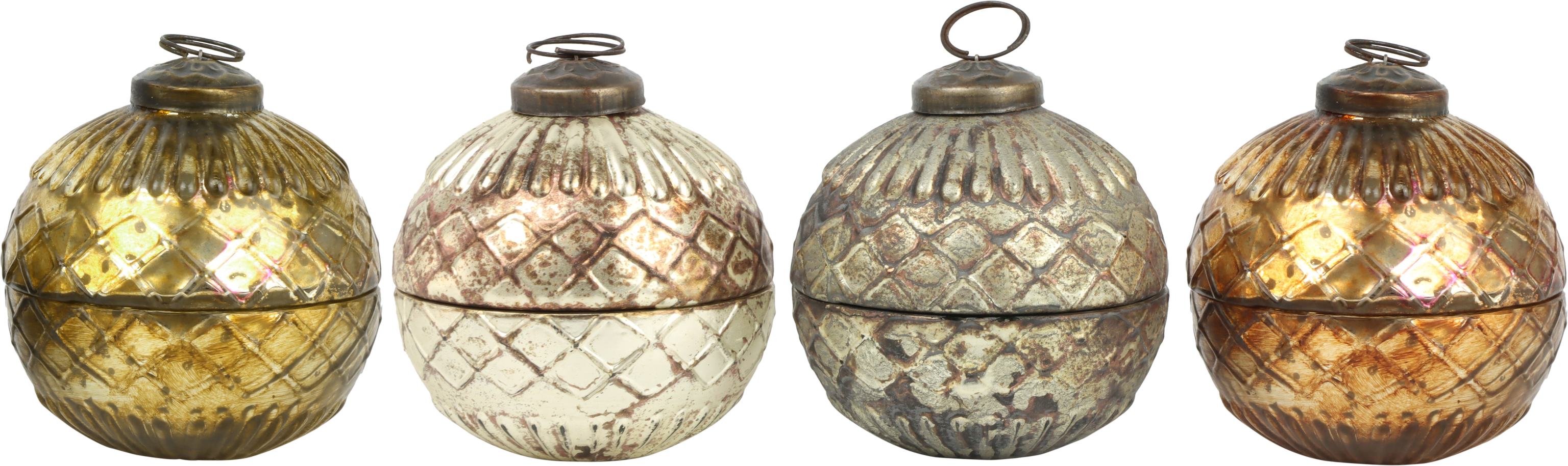 3766 VASI DI VETRO  XMAS BALL  4PZ