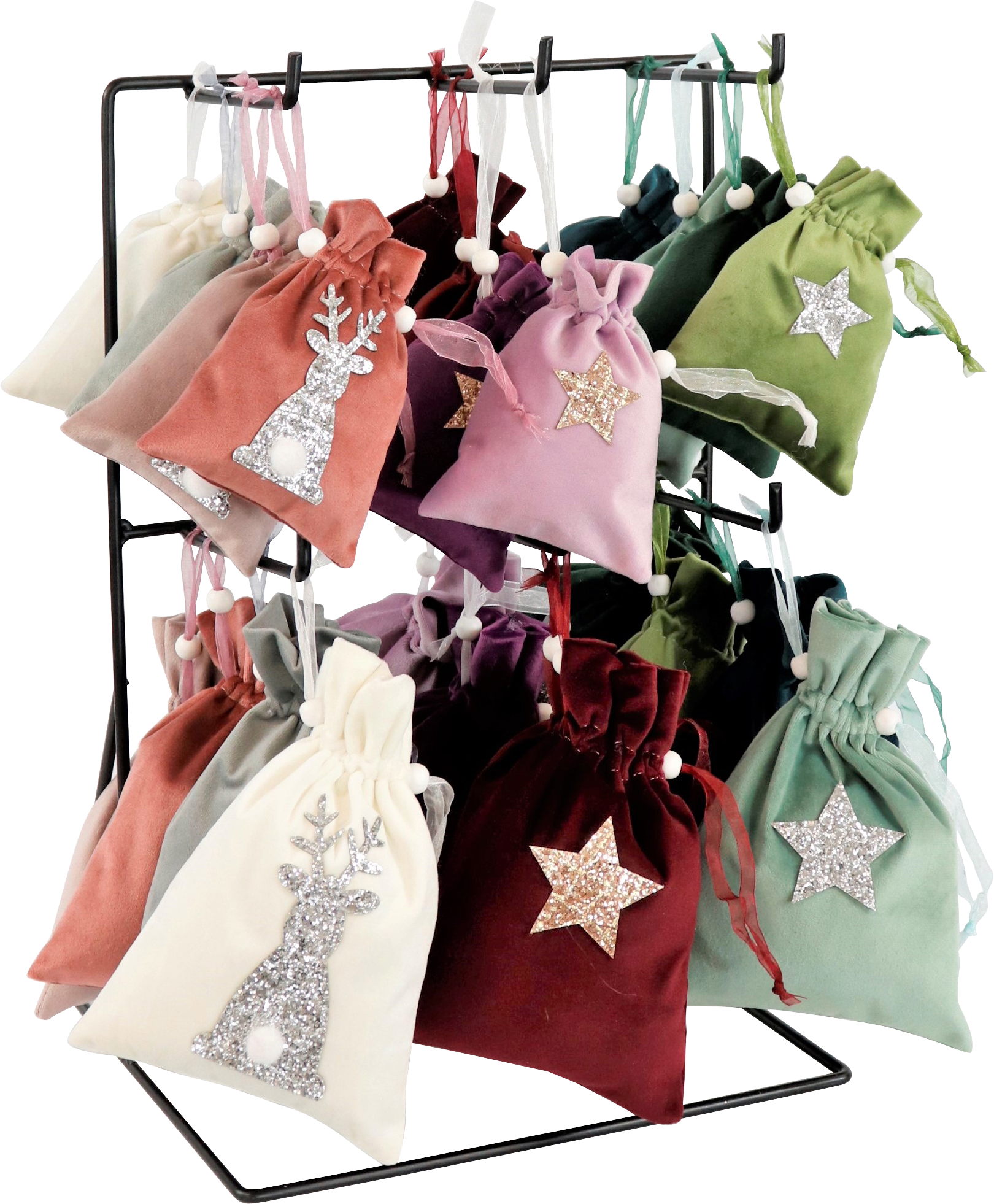 4070 SACS EN VELOURS  XMAS  24P