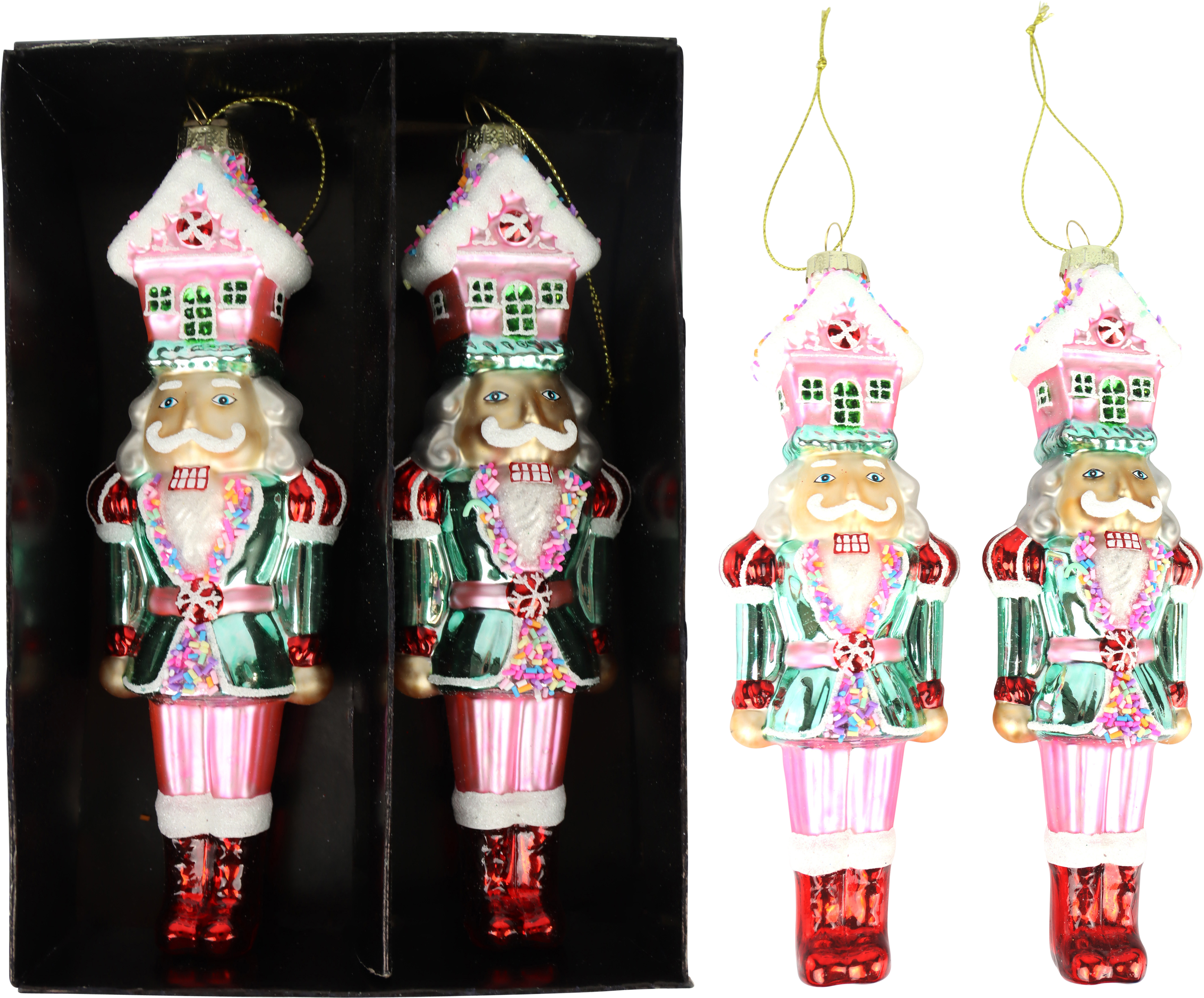 4239 GLASSCHMUCK NUTCRACKER  S/2
