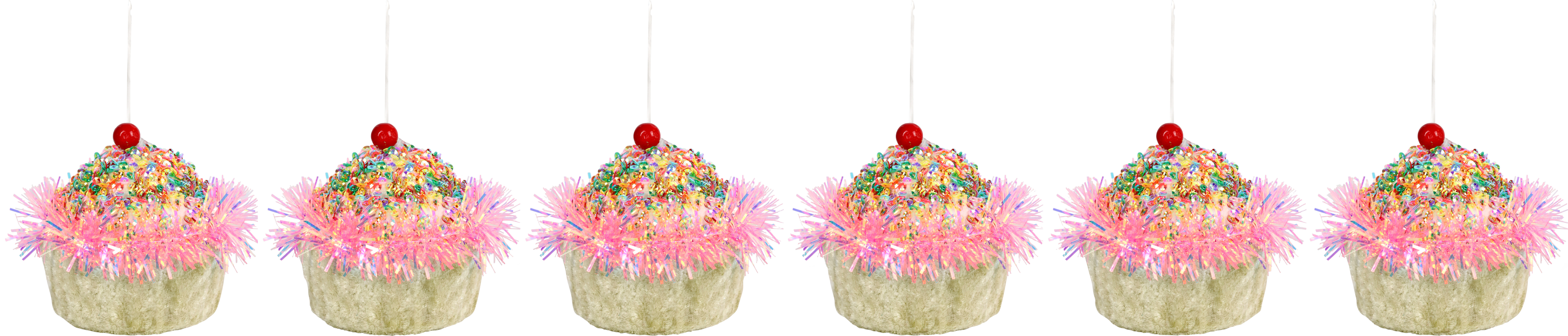 4355 DECORATIVE MUFFINS  JOLLY XMAS S/6
