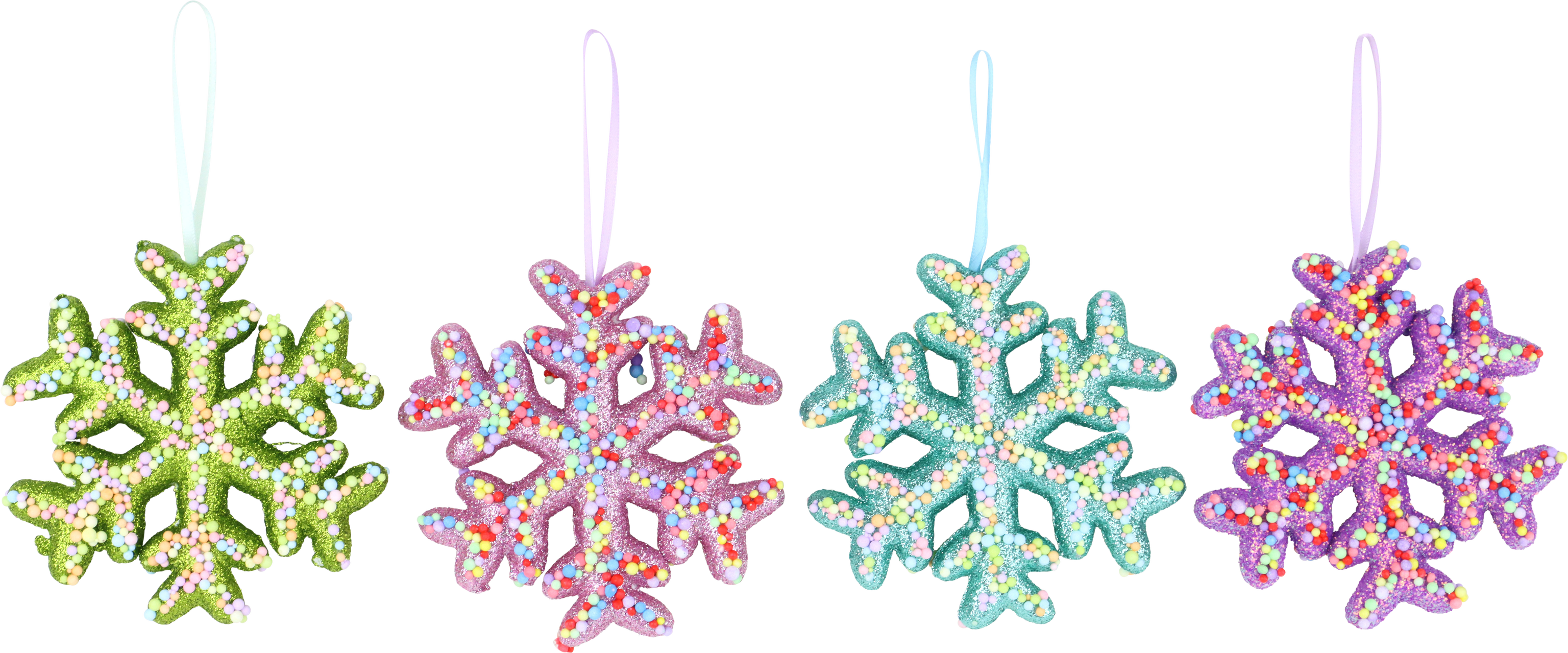 4376 SNOWFLAKES  JOLLY XMAS  S/4