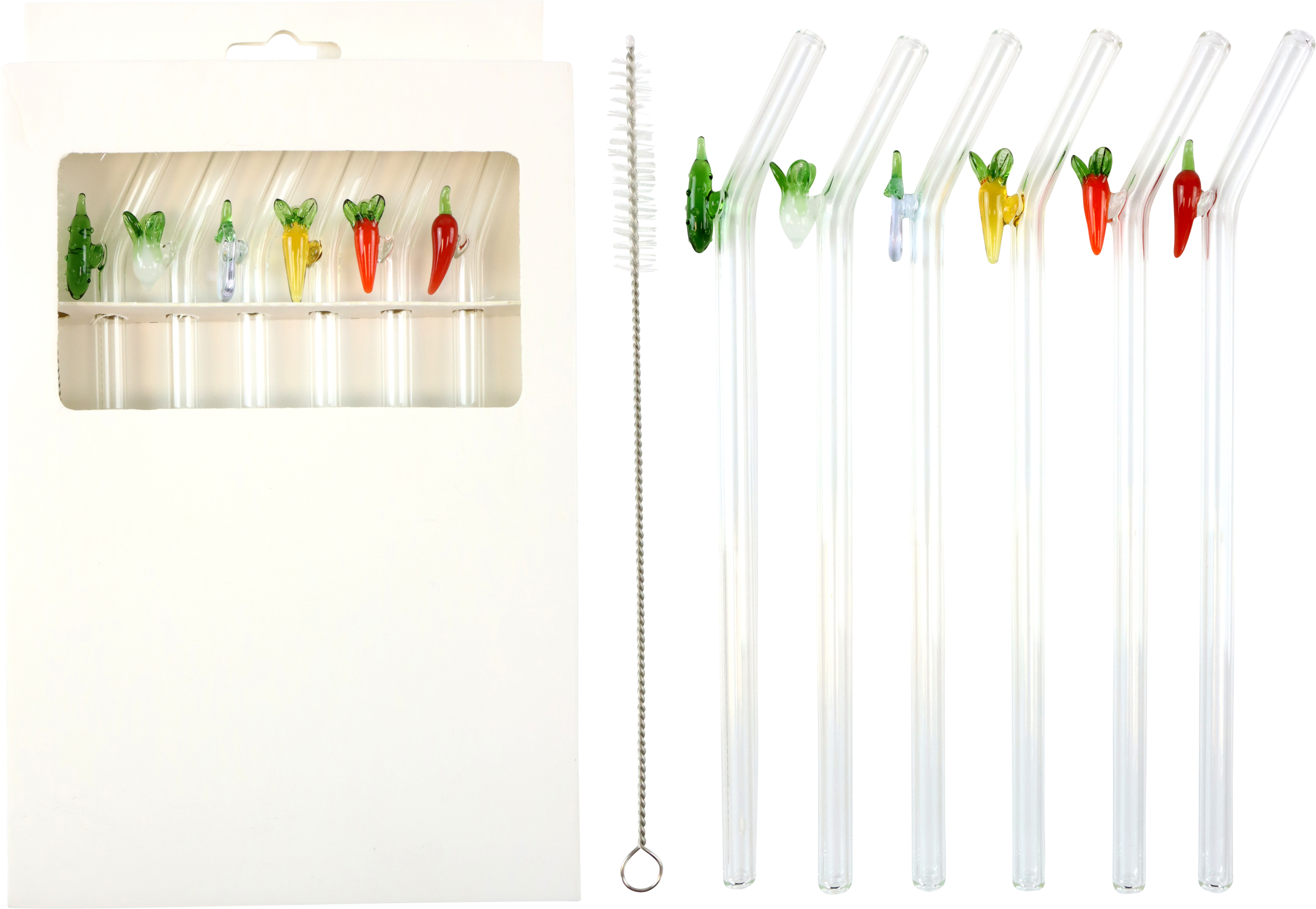 4458 STRAWS VEGGY VIBES  S/6