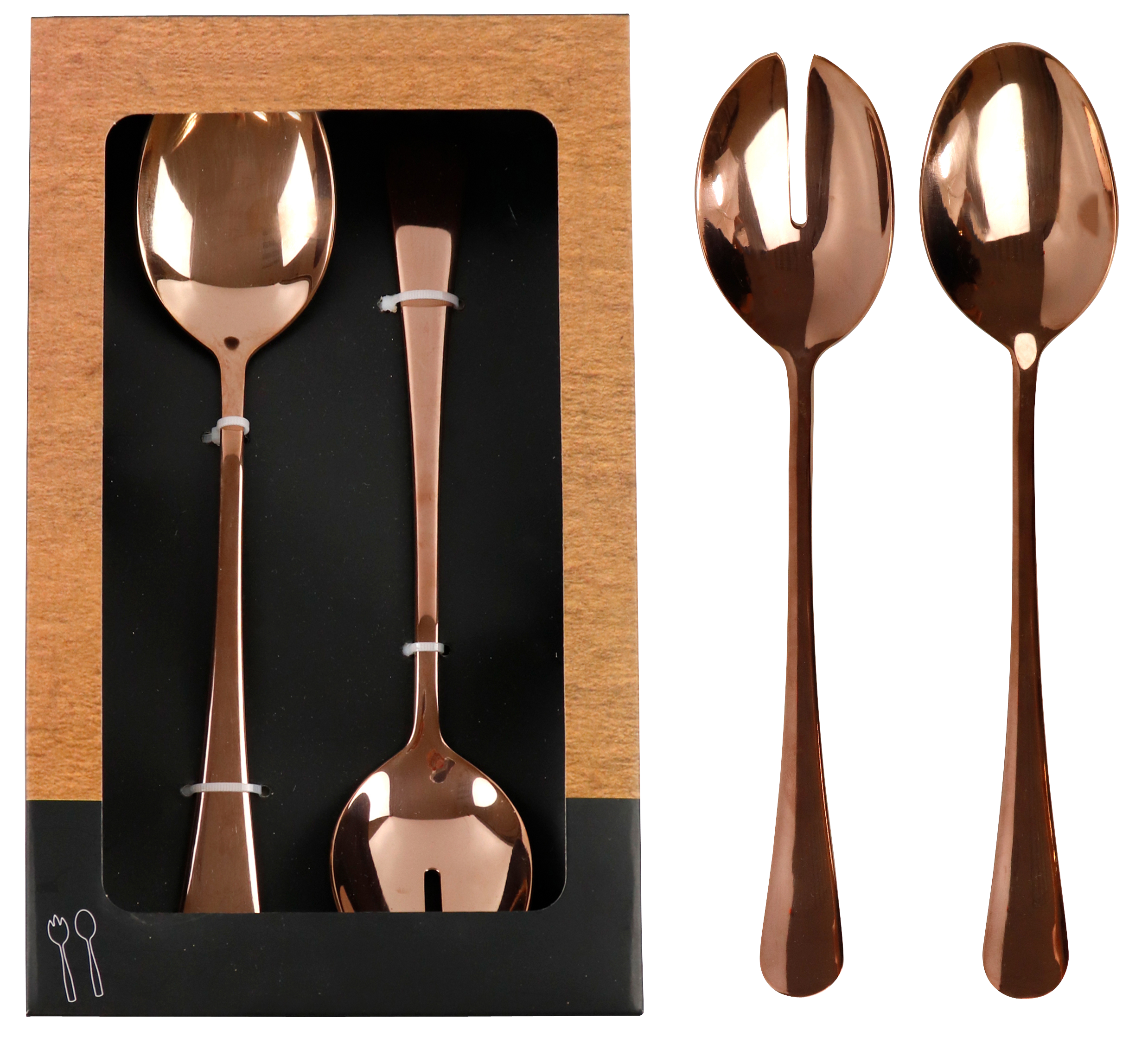 4772 SALAD CUTLERY COPPERY  S/2