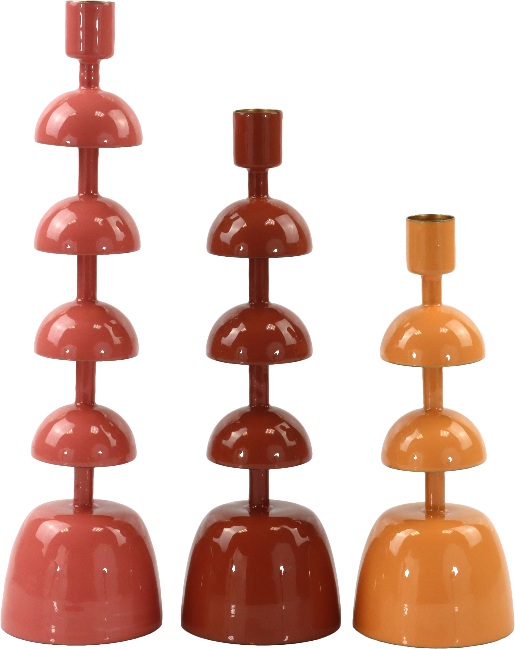 5091 CANDLE HOLDER BLUSH GLOW  S/3