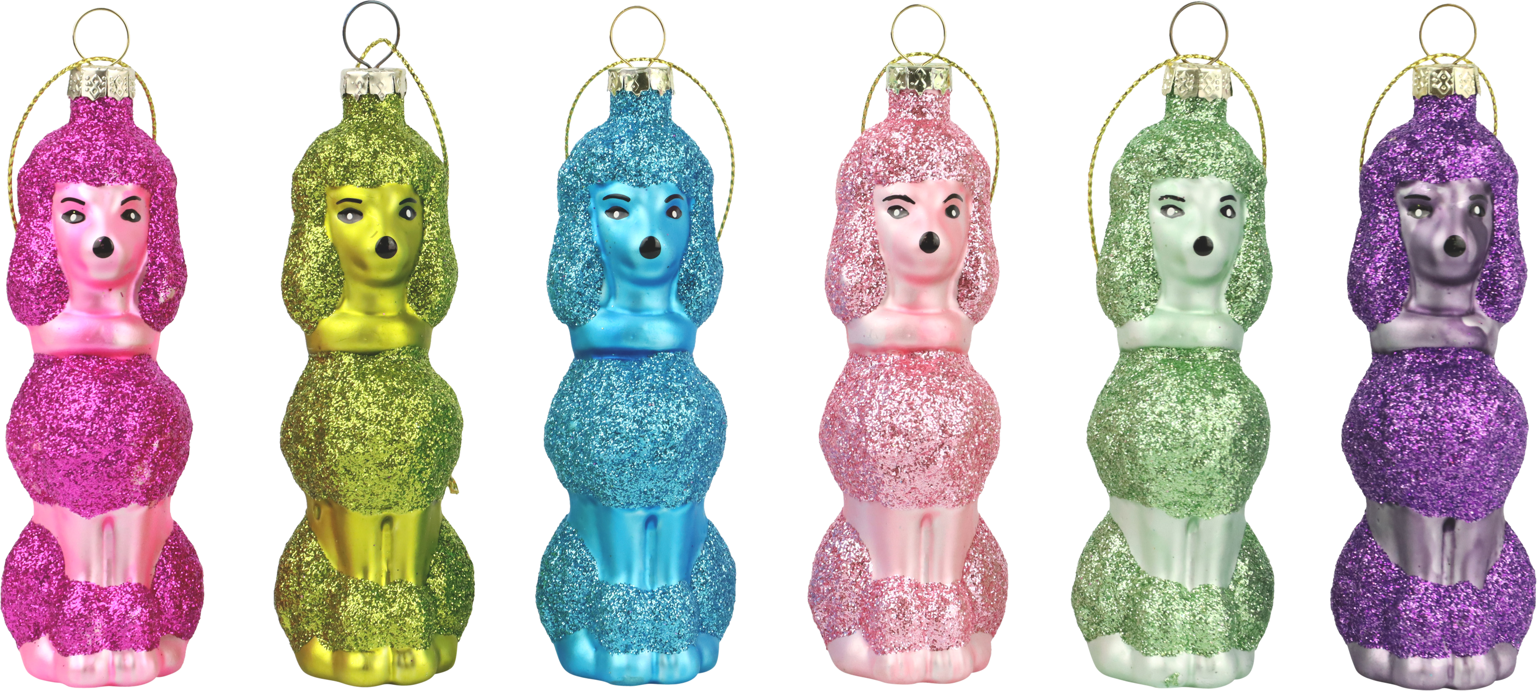 5575 GLASS JEWELRY  POODLE  S/6