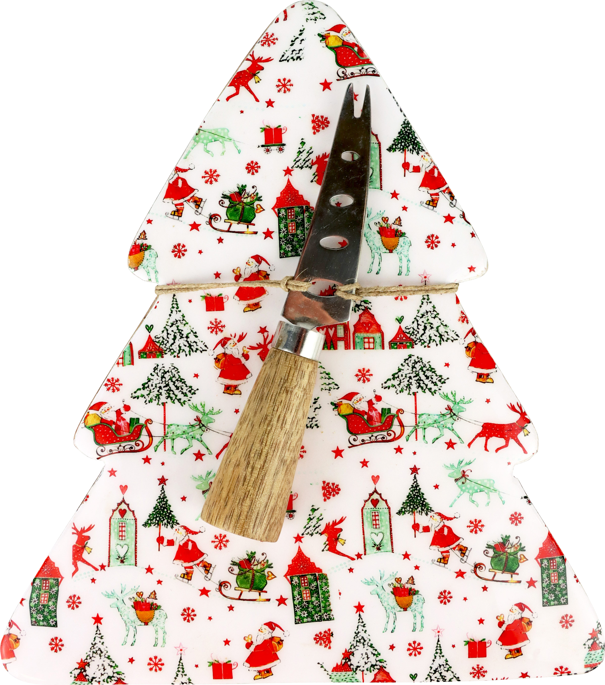 5669 WOODENBOARD W/K HOLLY &amp; SNOW  S/2