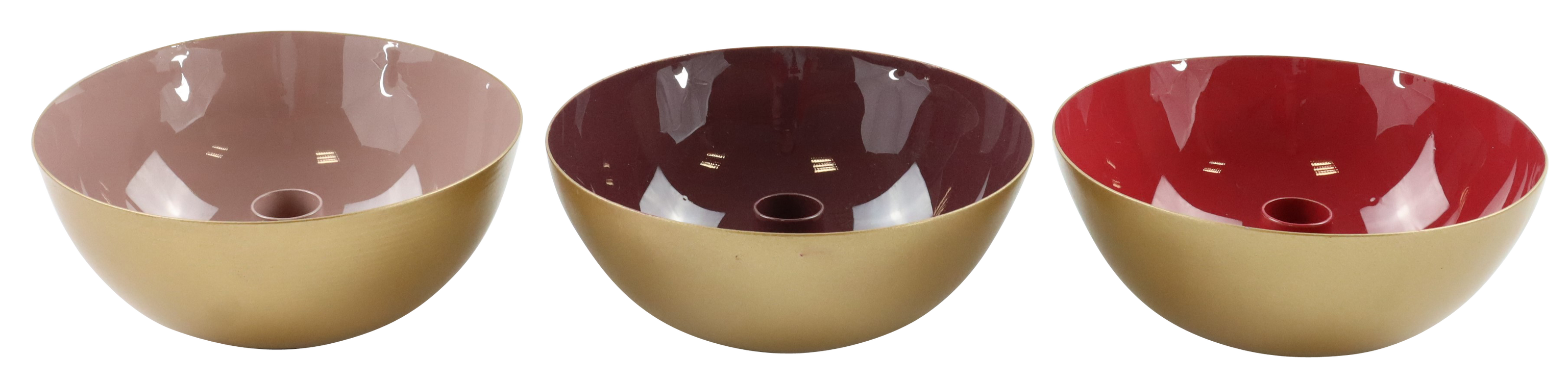 5886 CANDLE PLATES DELUXE  S/3