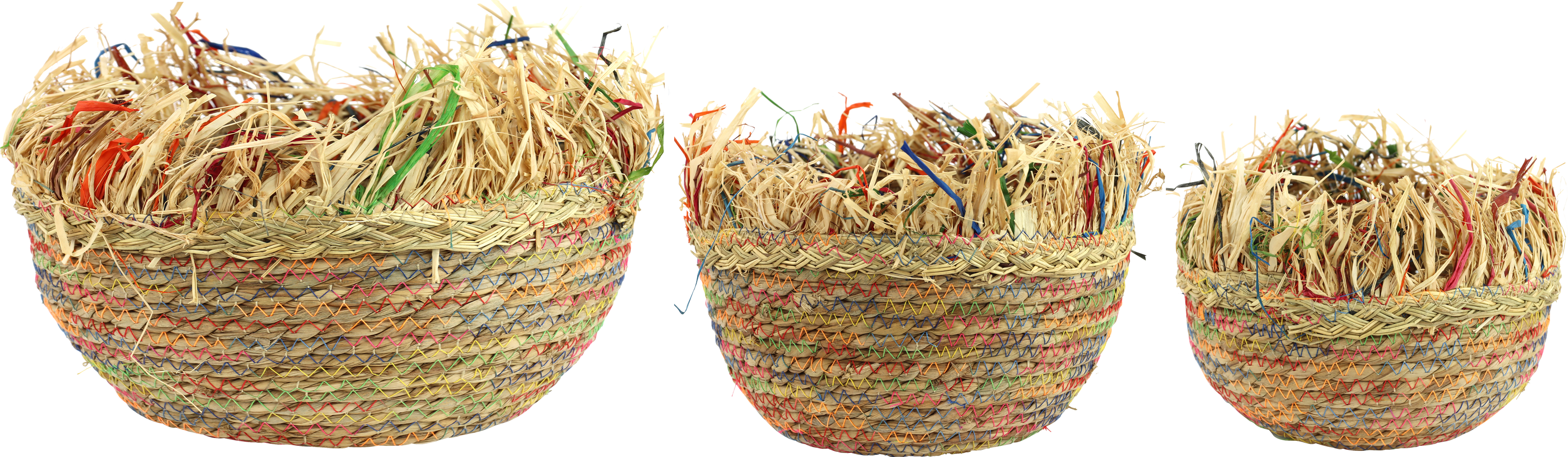 6848 BASKETS FOLK FLAIR   S/3