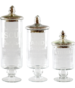 7109 BOITE EN VERRE  BISCUITS  3P