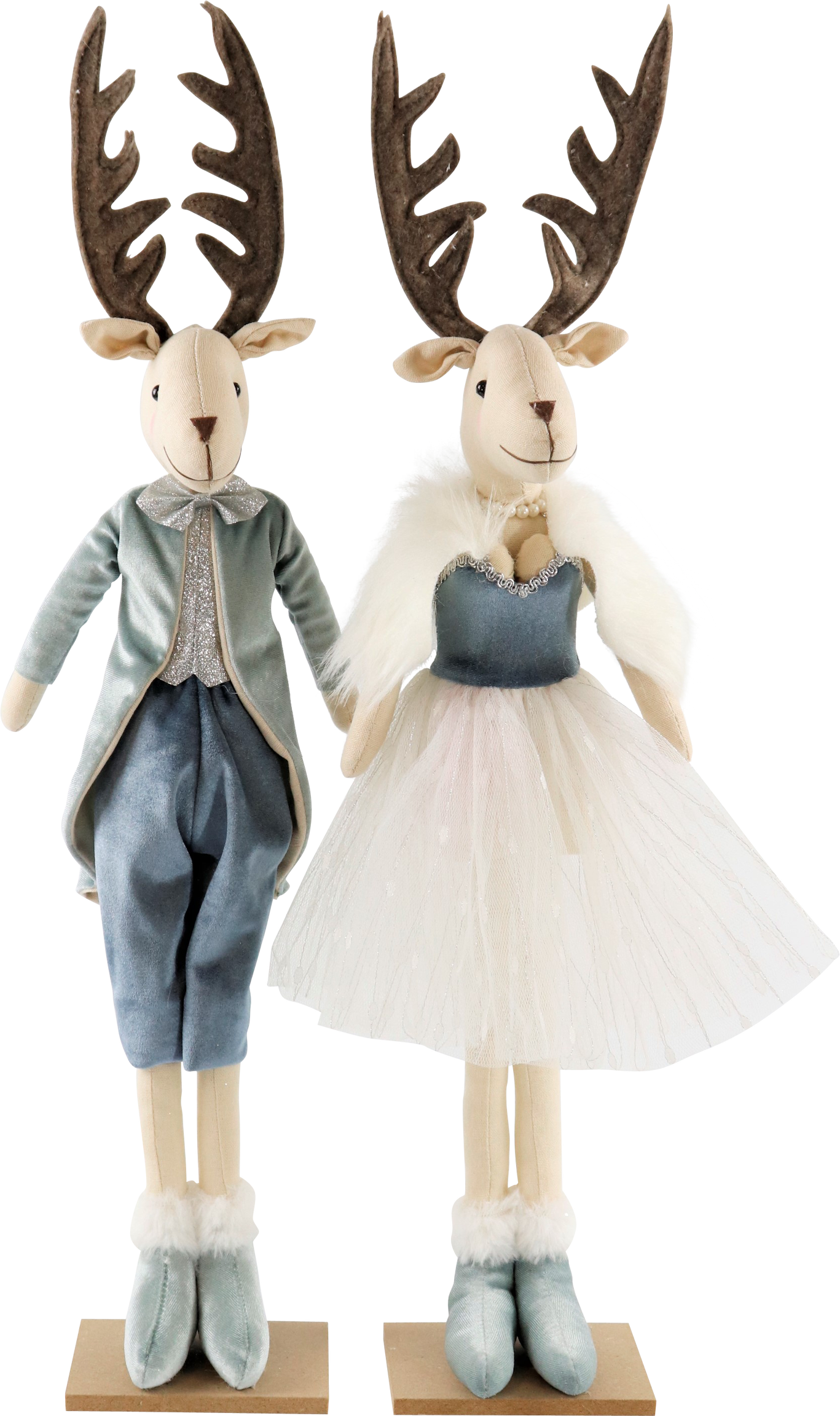 7239 DECO-MOOSEPAIR DENIM  S/2