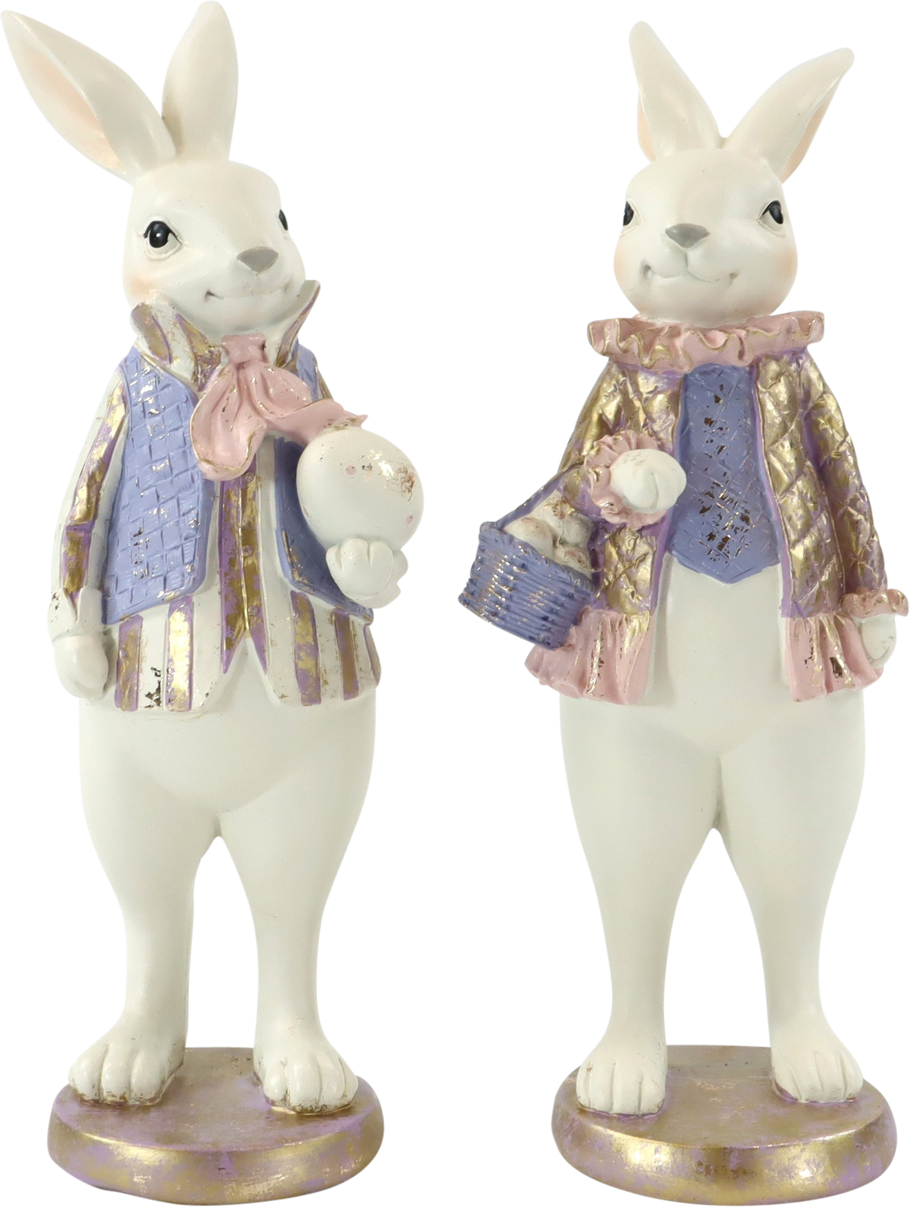 7319 RABBIT COUPLE MAUVELLE  S/2