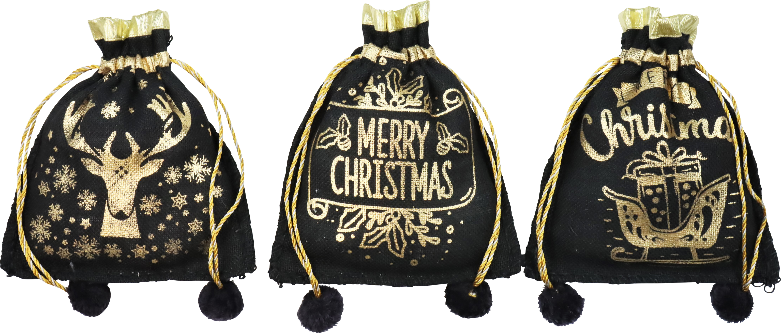 7381 WEIHNACHTSSÄCKE LUXURY XMAS  S/3