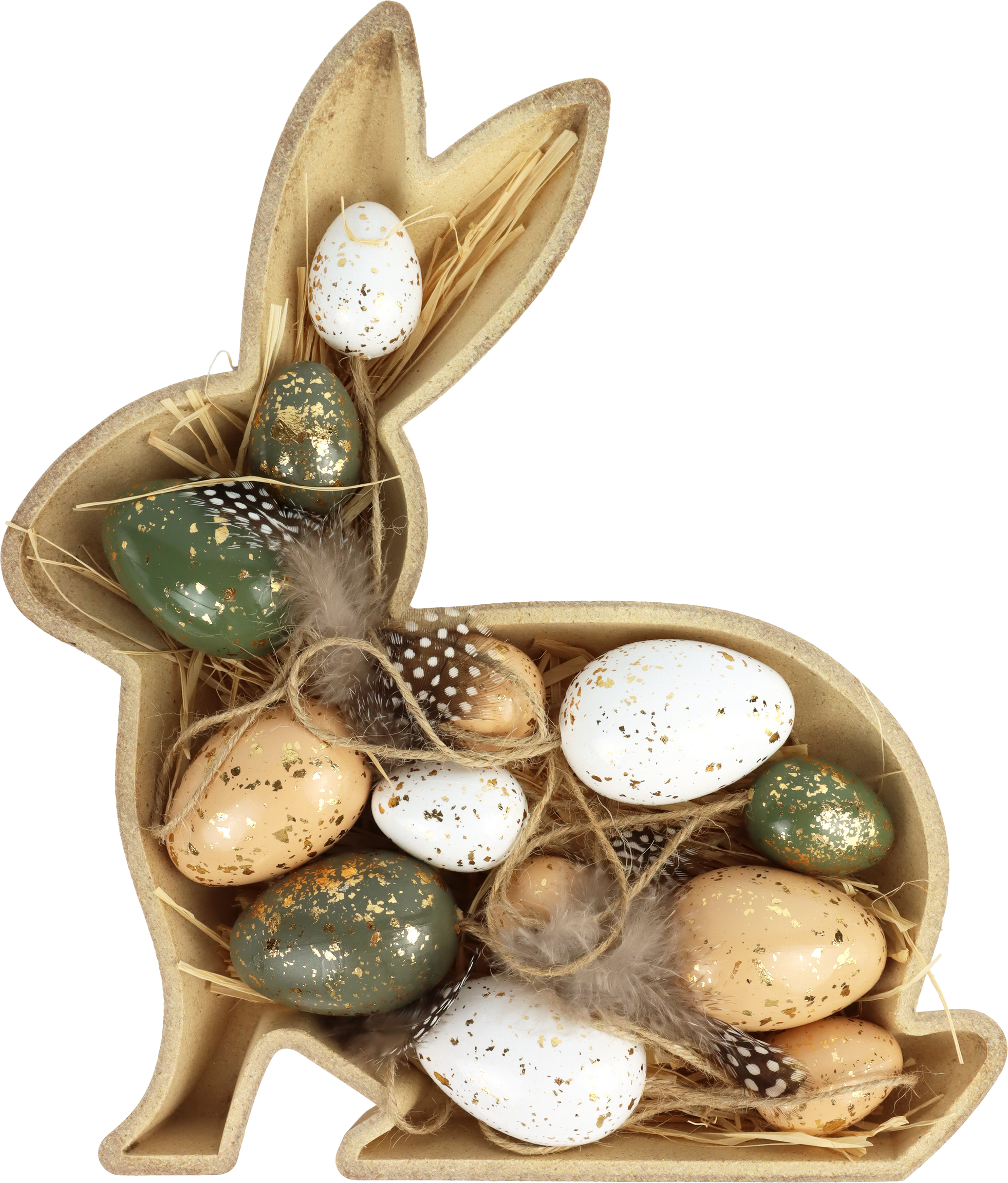 7586 RABBITBASKET W. EGGS NATURAL  S/13