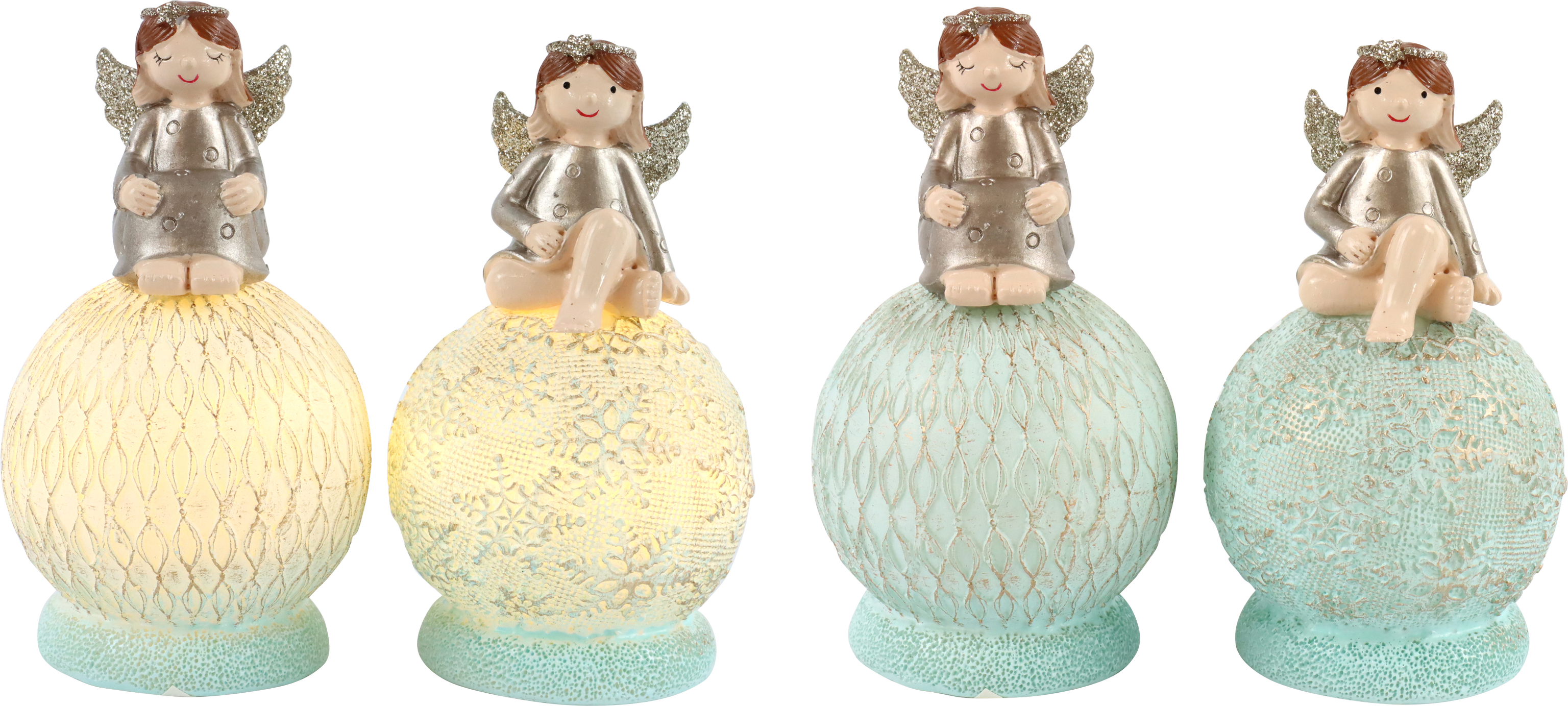 7727 LED-LIGHTBALL ENGEL  S/2