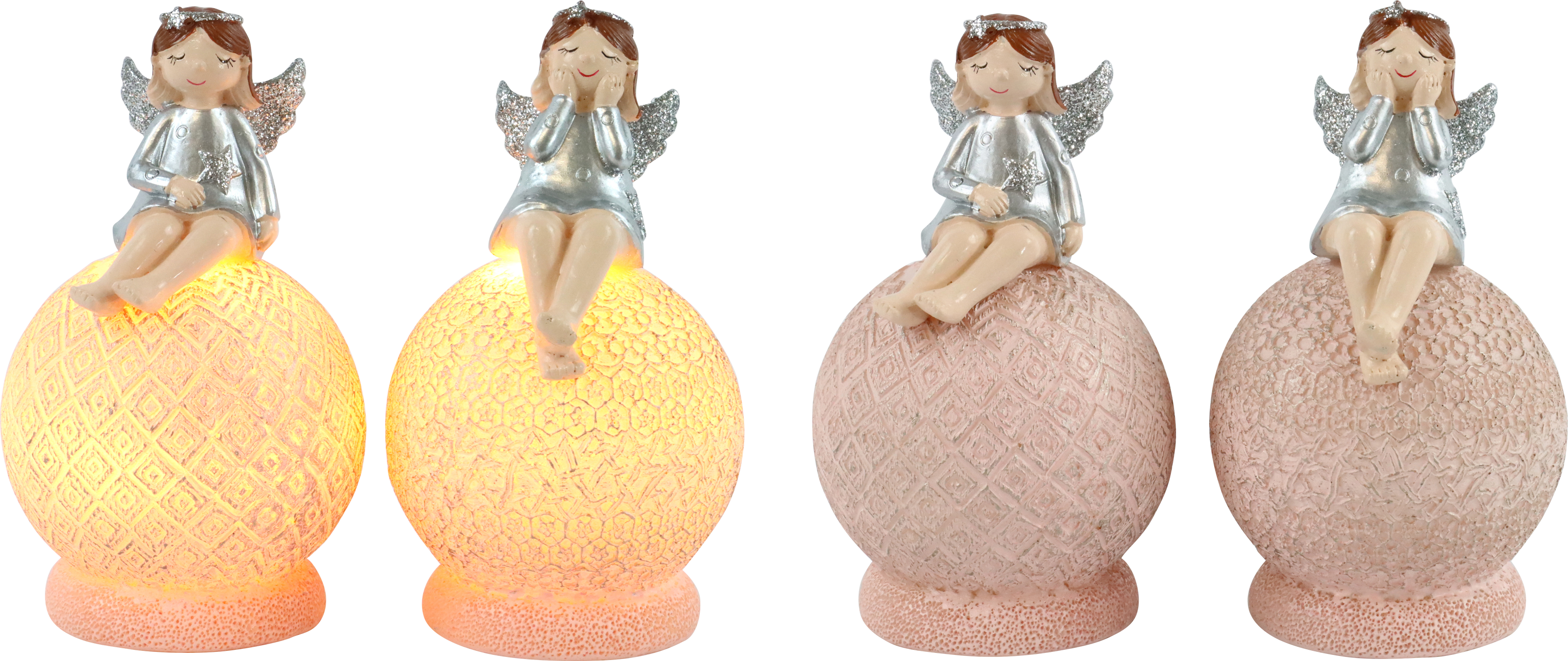 7728 LED-LIGHTBALL ENGEL  S/2