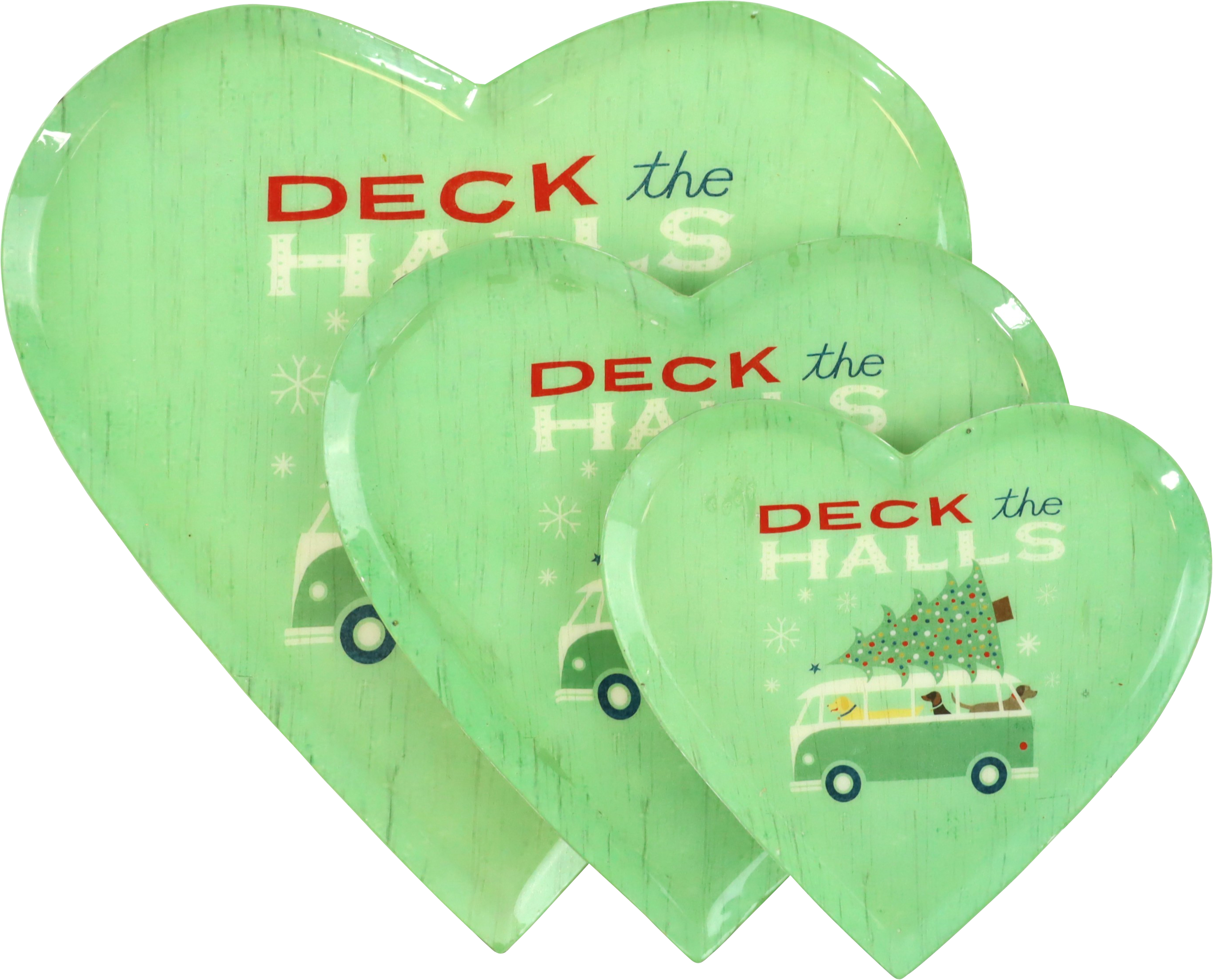 7787 HEART-TRAYS JOLLY CHEER  S/3