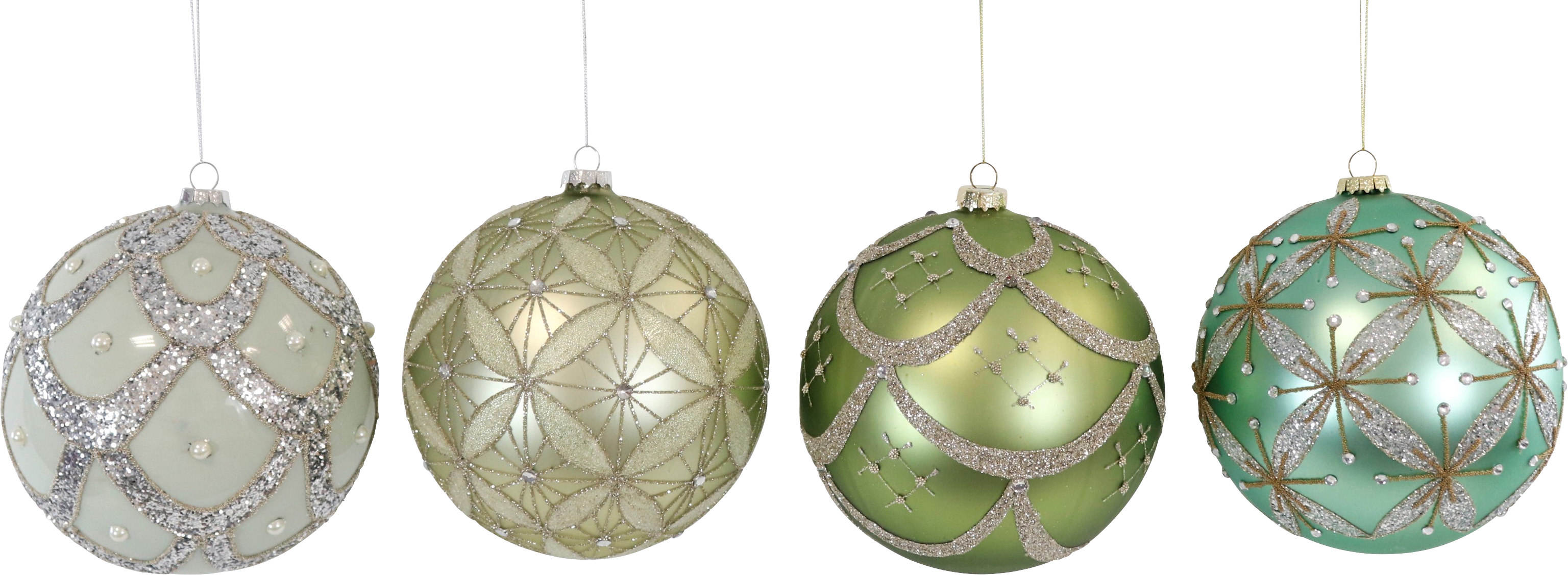 7923 X-MAS BALLS ELEGANCE  S/4