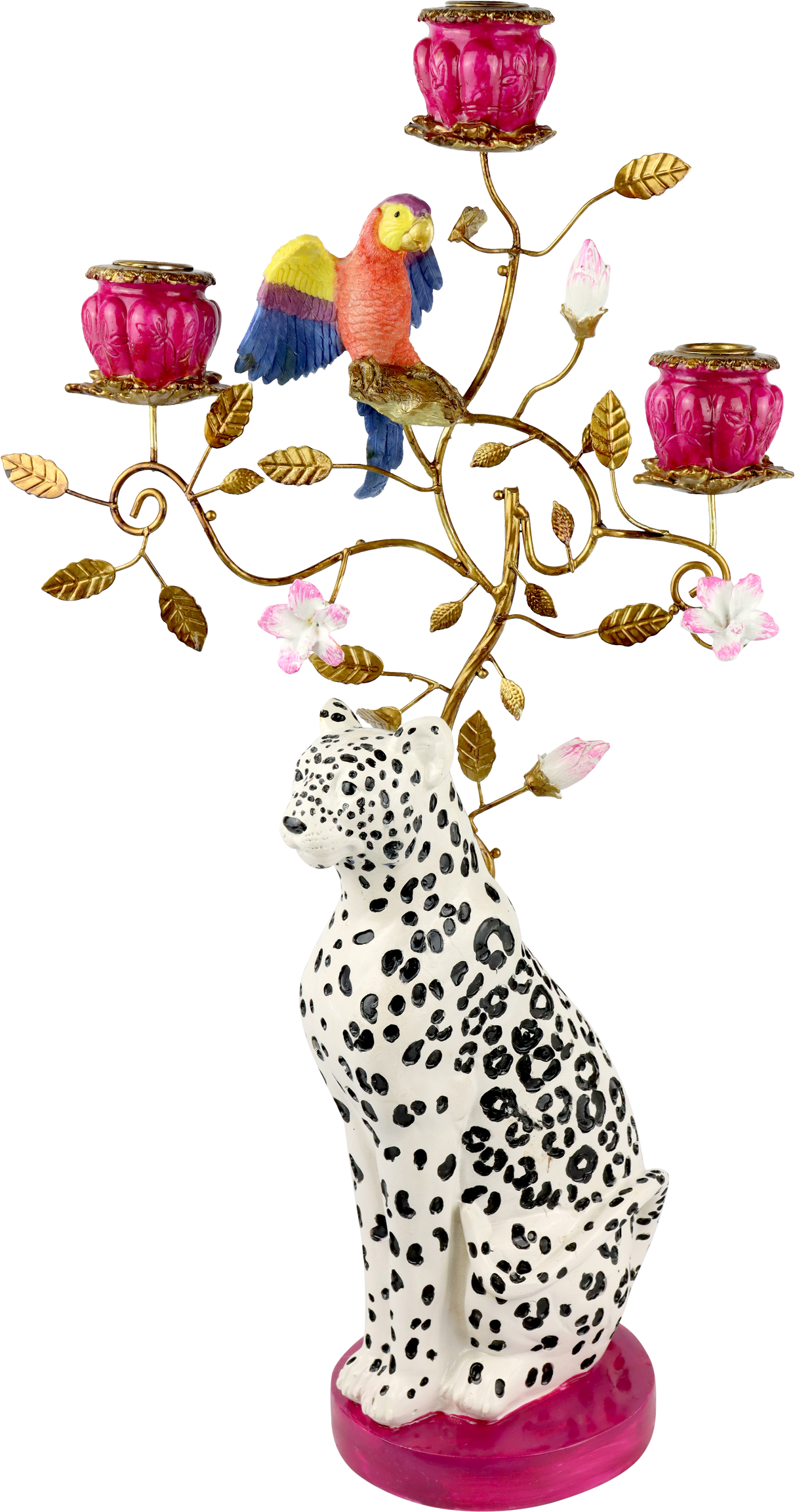 7993 CANDLEHOLDER LUXURY LEOPARD