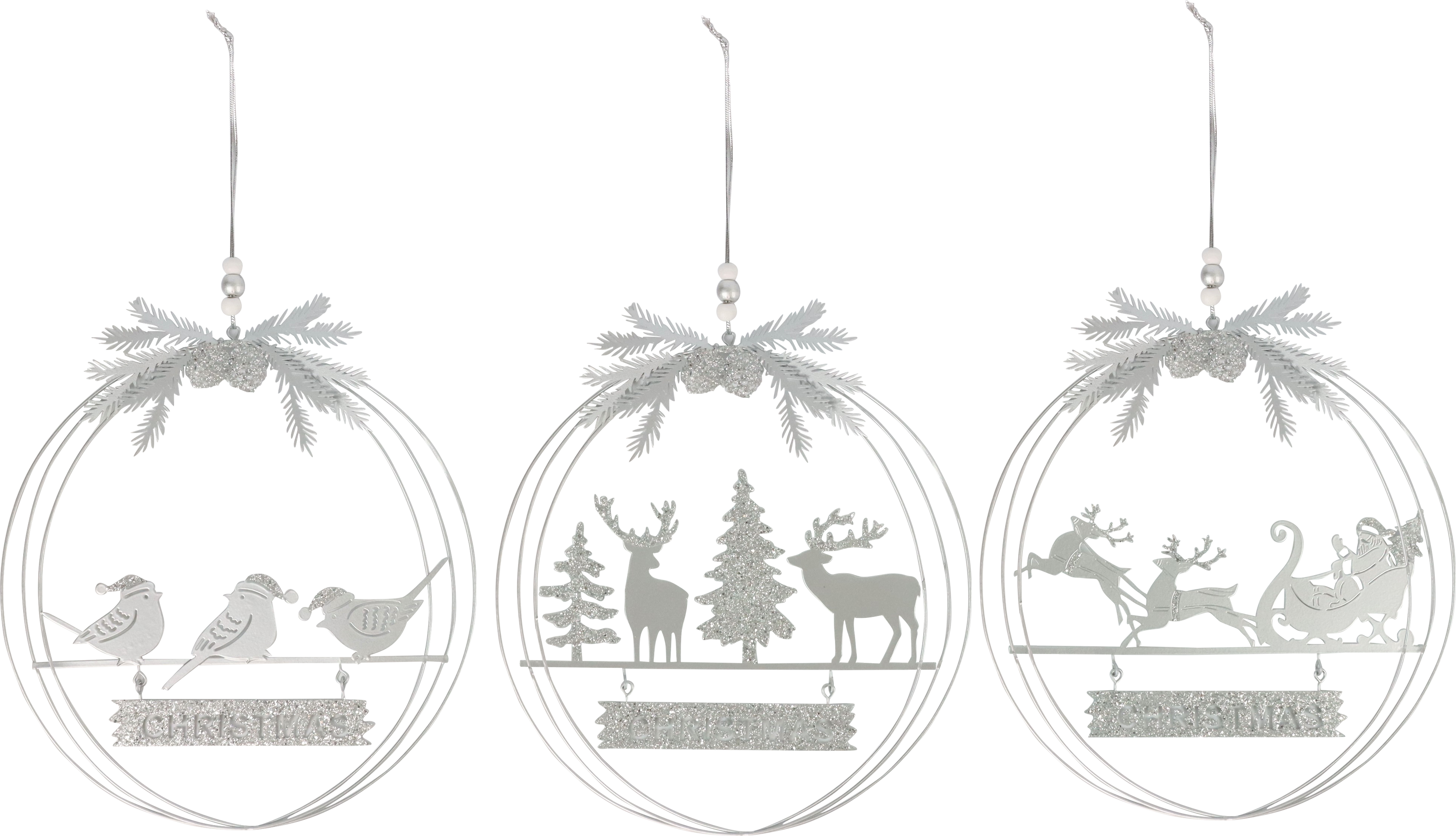 8313 DECOWREATHS CHRISTMAS  S/3