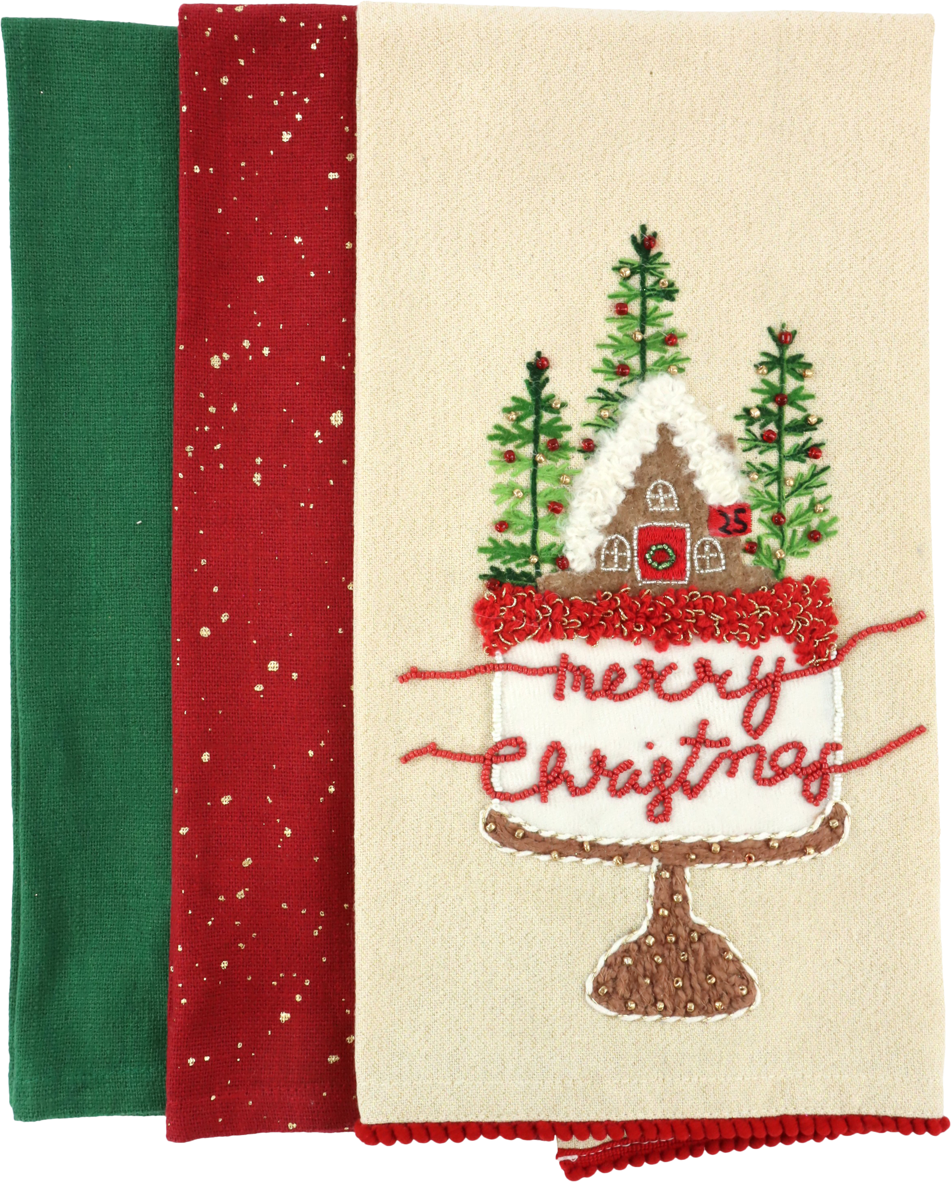 8763 TOWLES MERRY CHRISTMAS  S/3