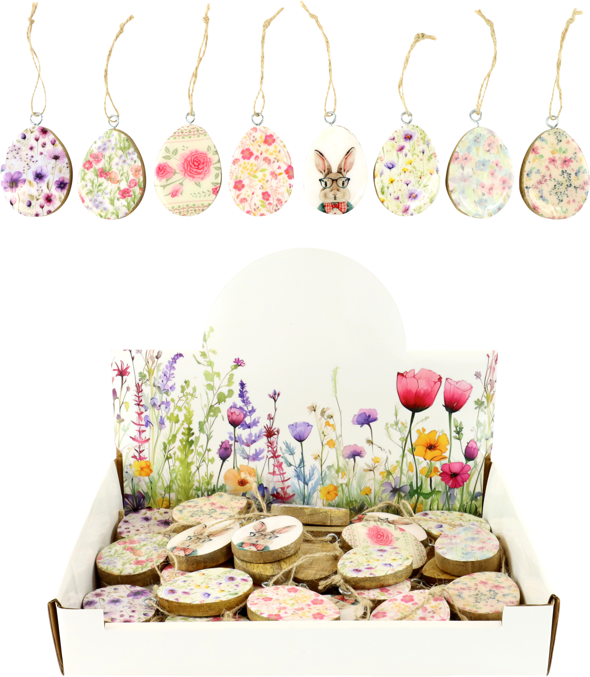 8810 BOX ESPOS. BLUMEN-EIER  40PZ