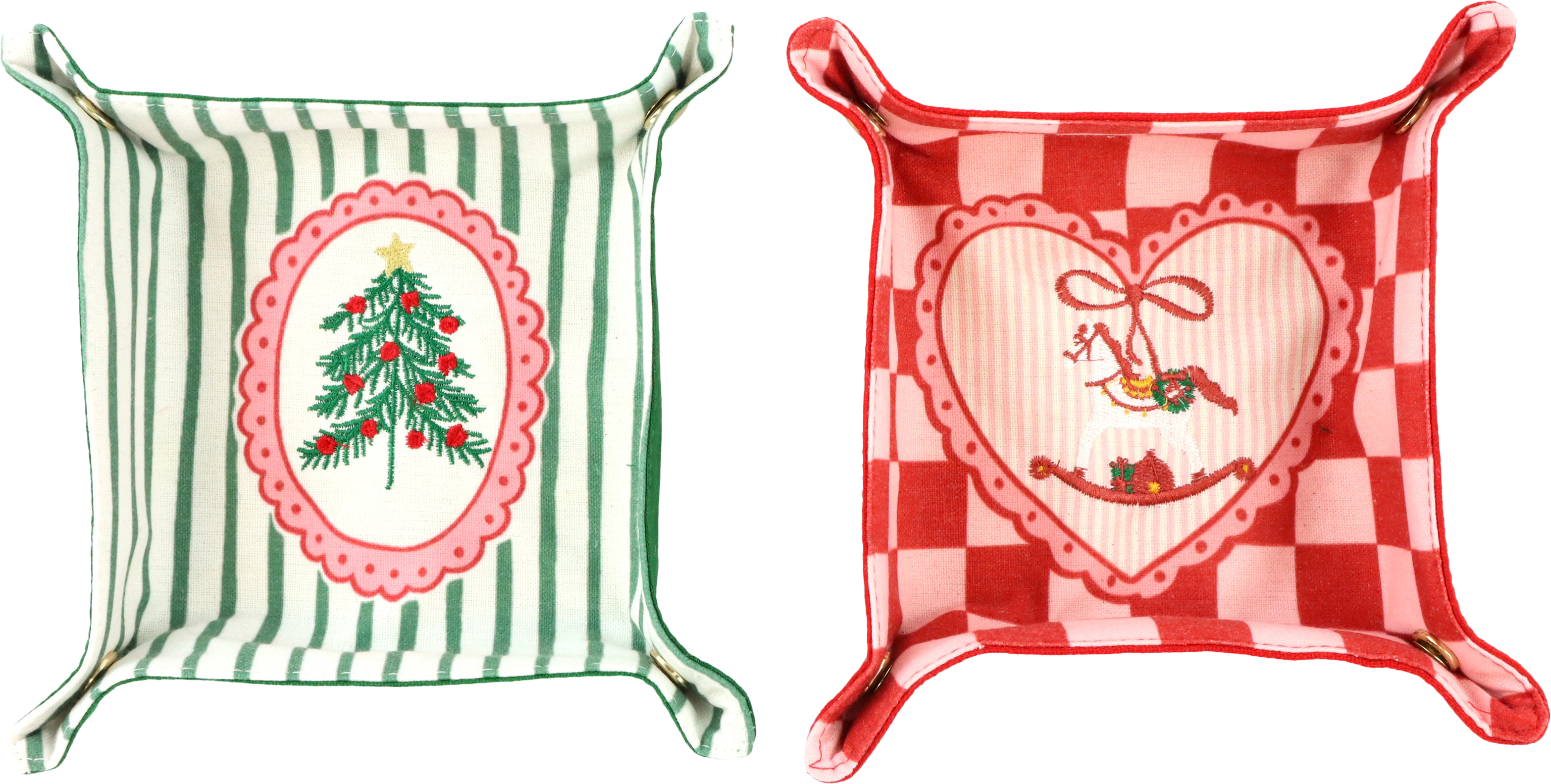 8842 TRAYS MERRY&BRIGHT  S/2