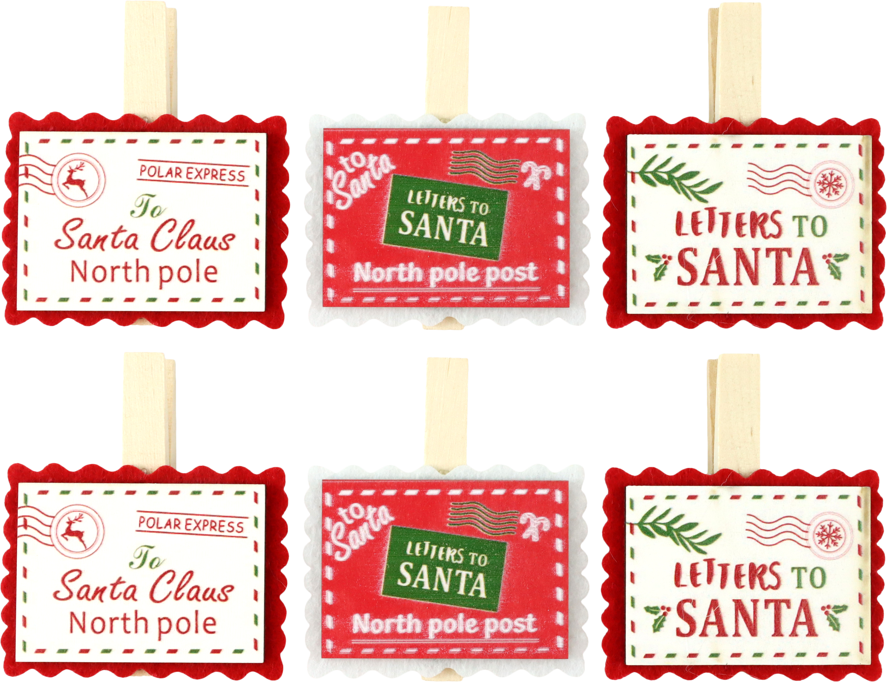 8902 CLIPS LETTERS TO SANTA  S/6