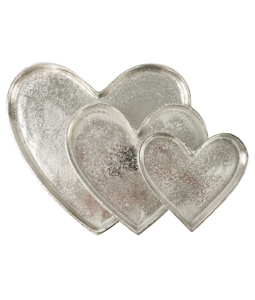 8994 HEART PLATES AMOR  S/3