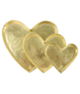 8995 HEART PLATES AMOR  S/3