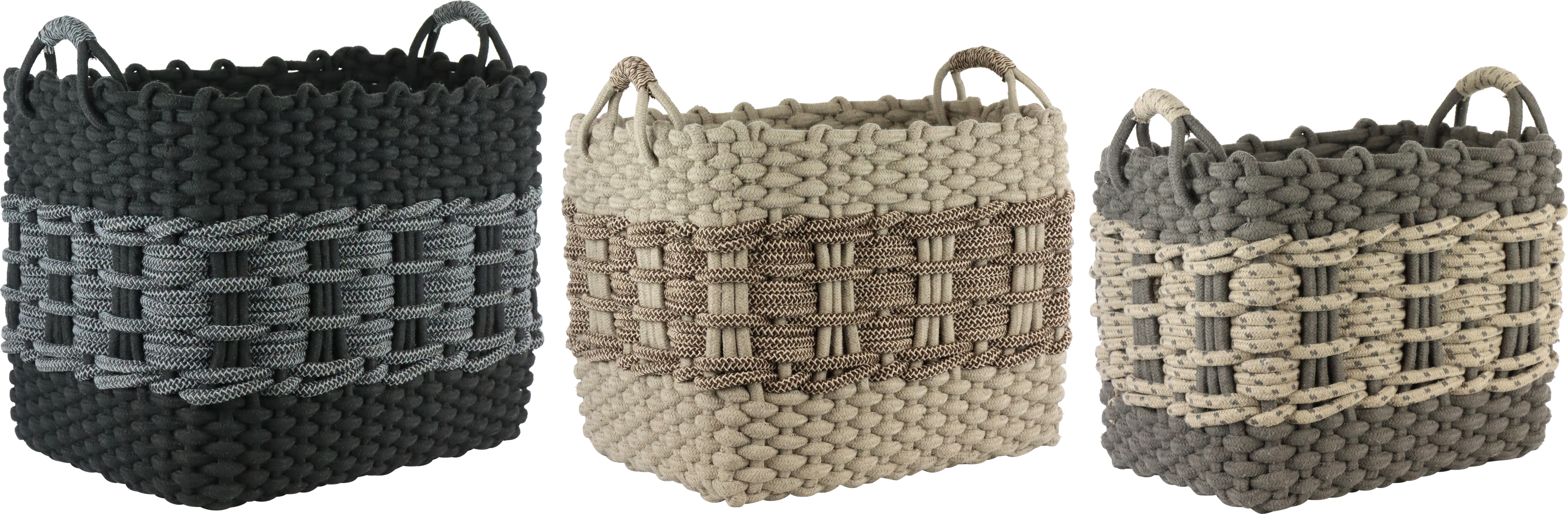 9102 BASKETS COSY CHIC  S/3