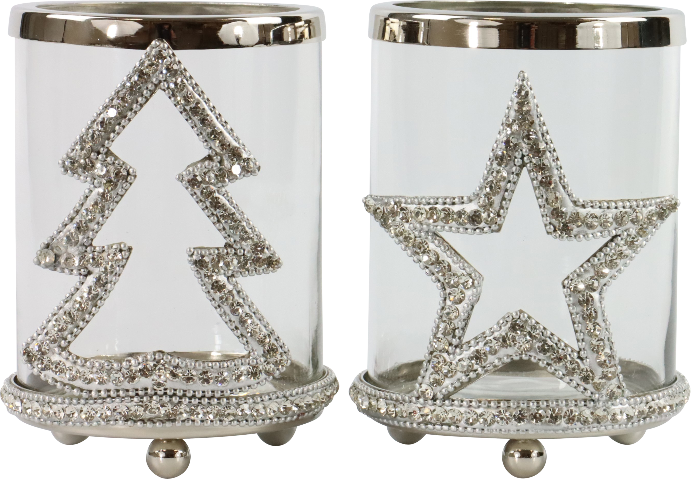 9240 LANTERNE A VENTO CRISTALLO  2PZ