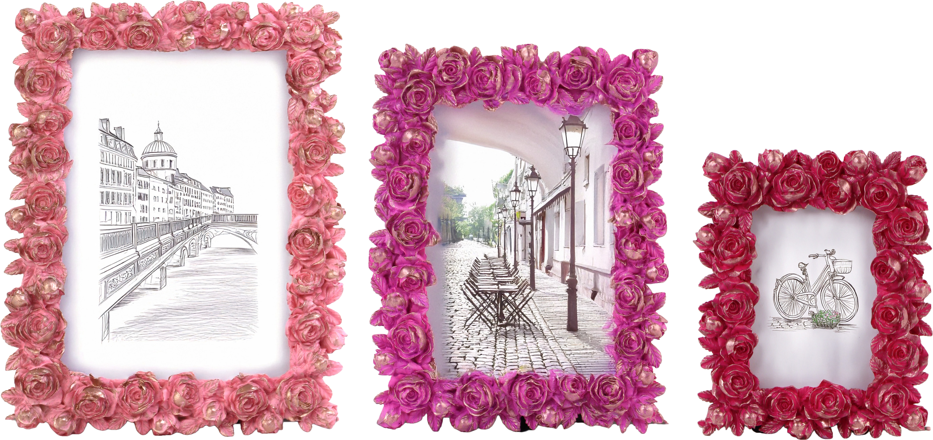 9319 HERZRAHMEN ROSE ROMANCE  S/3