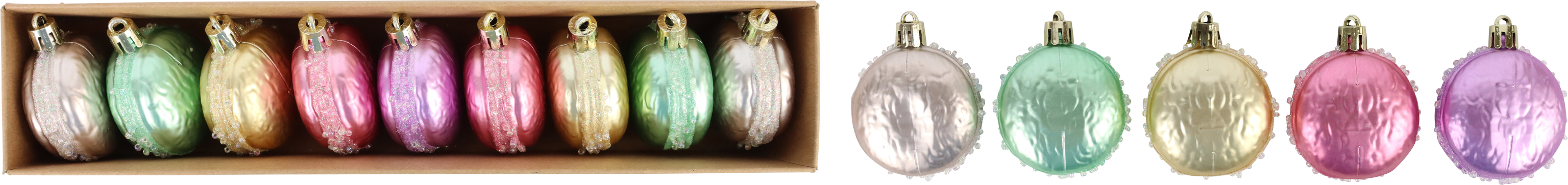 9475 PENDENTIFS DÉCO « MACARON » 9P