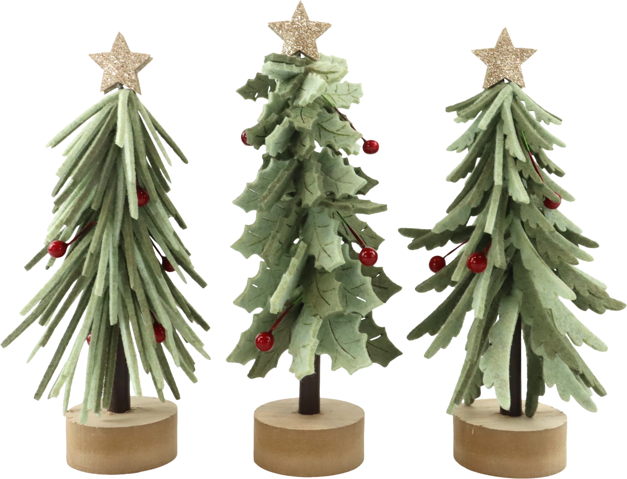 9655 DECOTREES EVERGREEN TREES  S/3