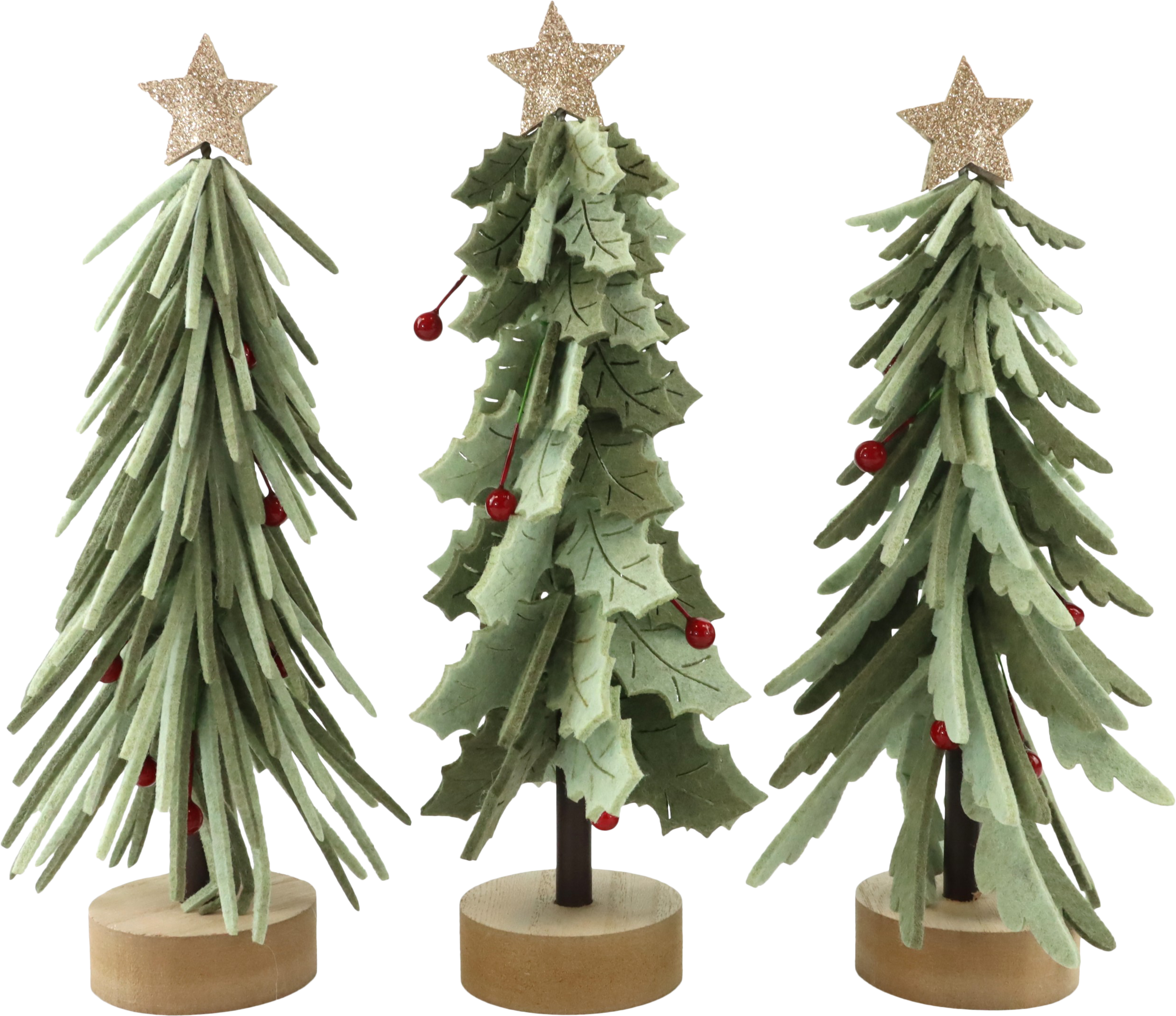 9656 DECOTREES EVERGREEN TREES  S/3