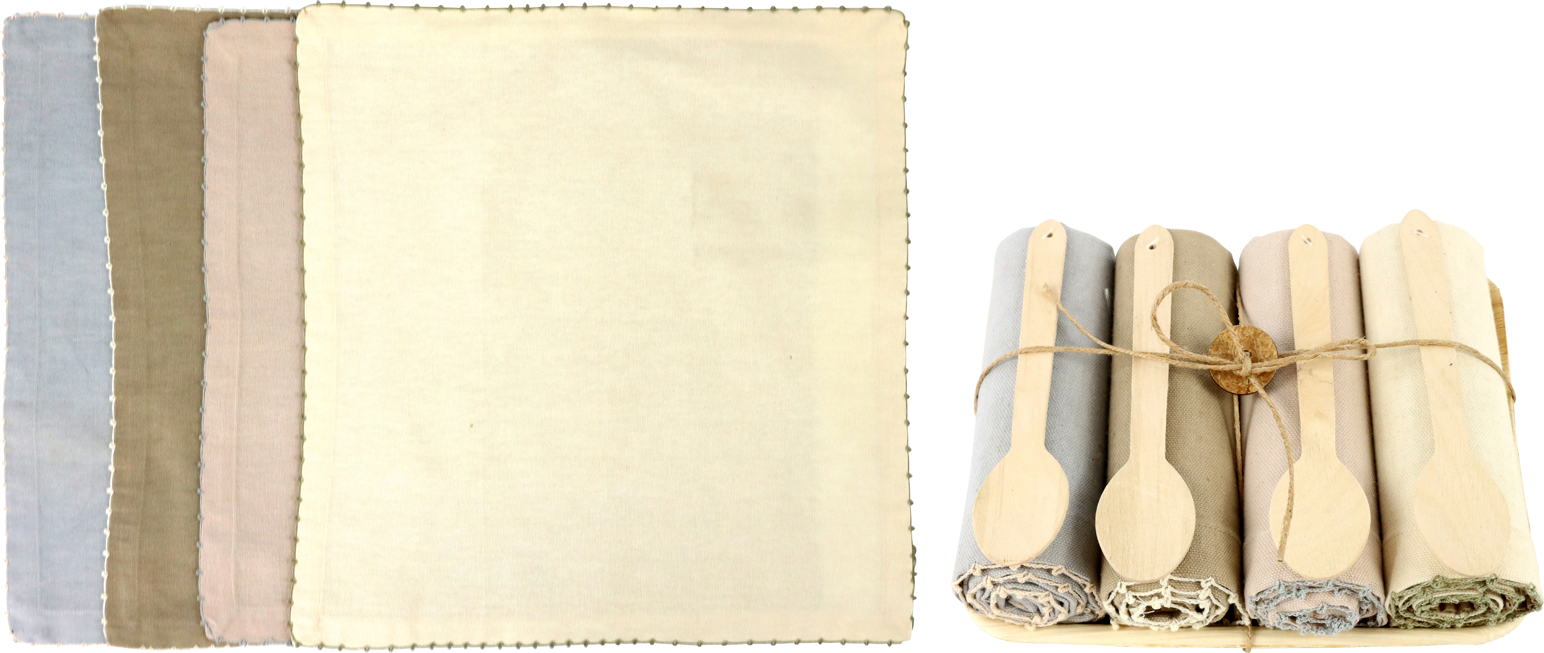 9743 NAPKIN SET WITH SPOON S/4