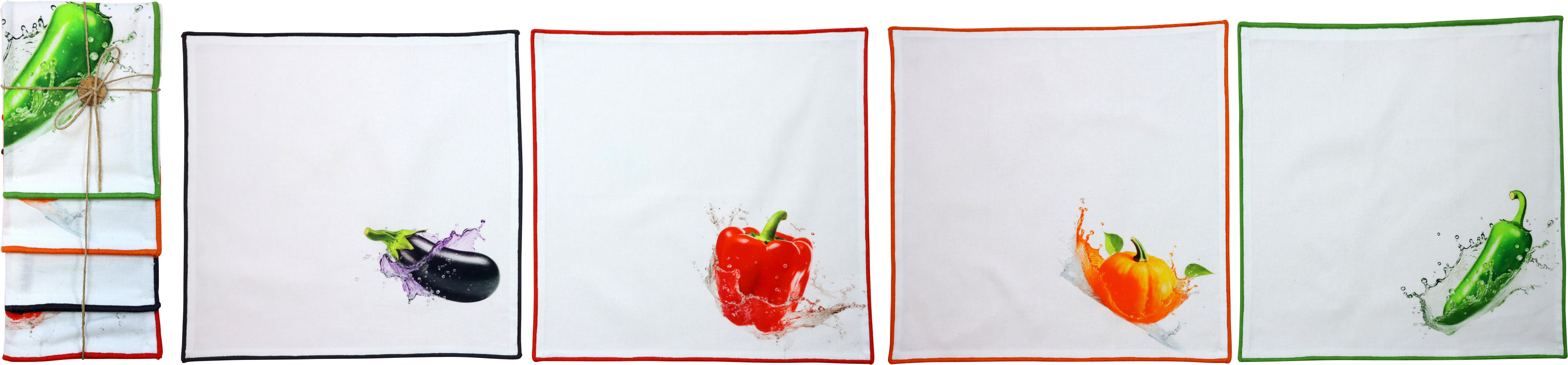 9774 NAPKINSETS VEGETABLES  S/4